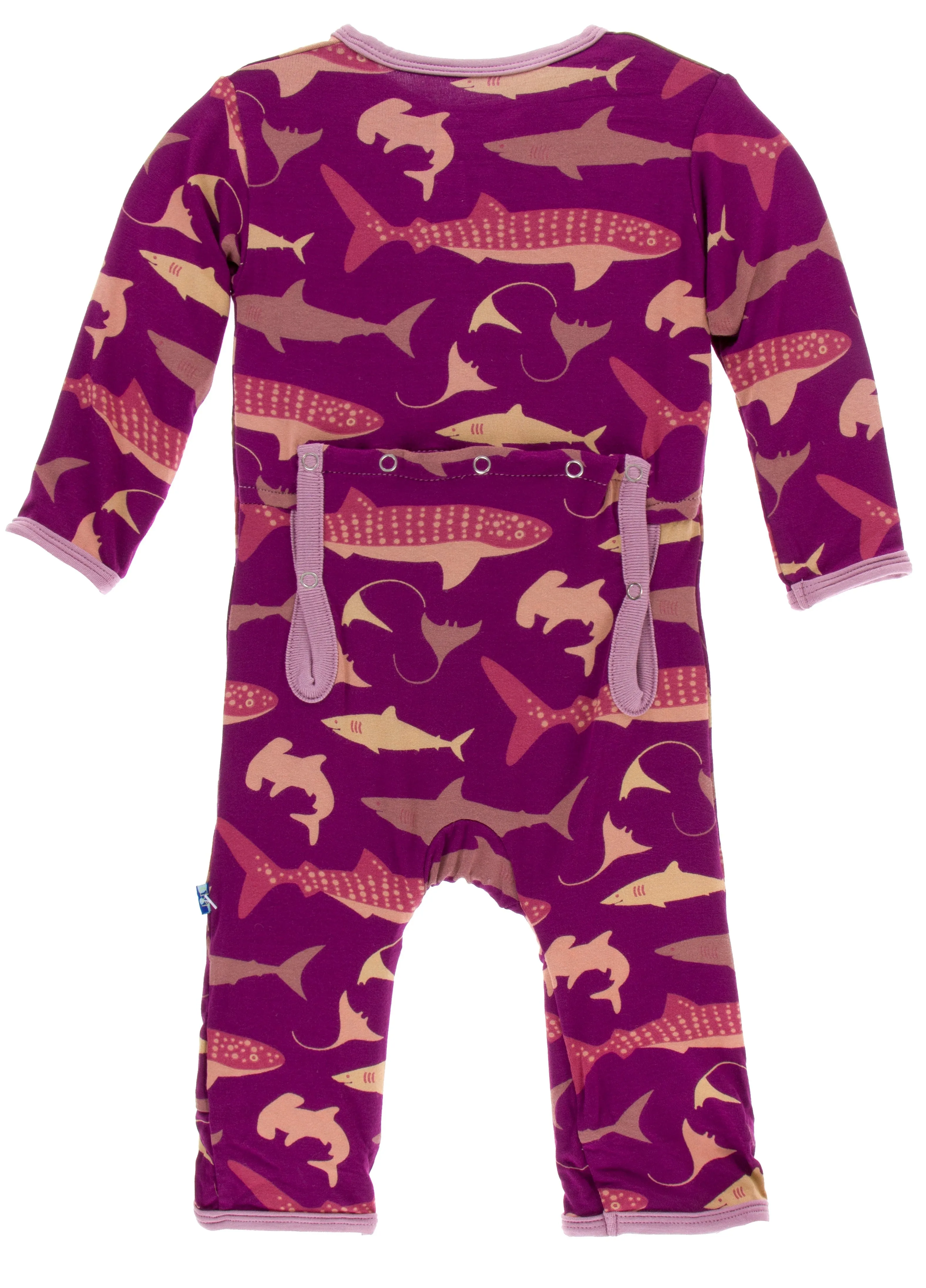 KicKee Pants Melody Sharks Coverall with Zipper