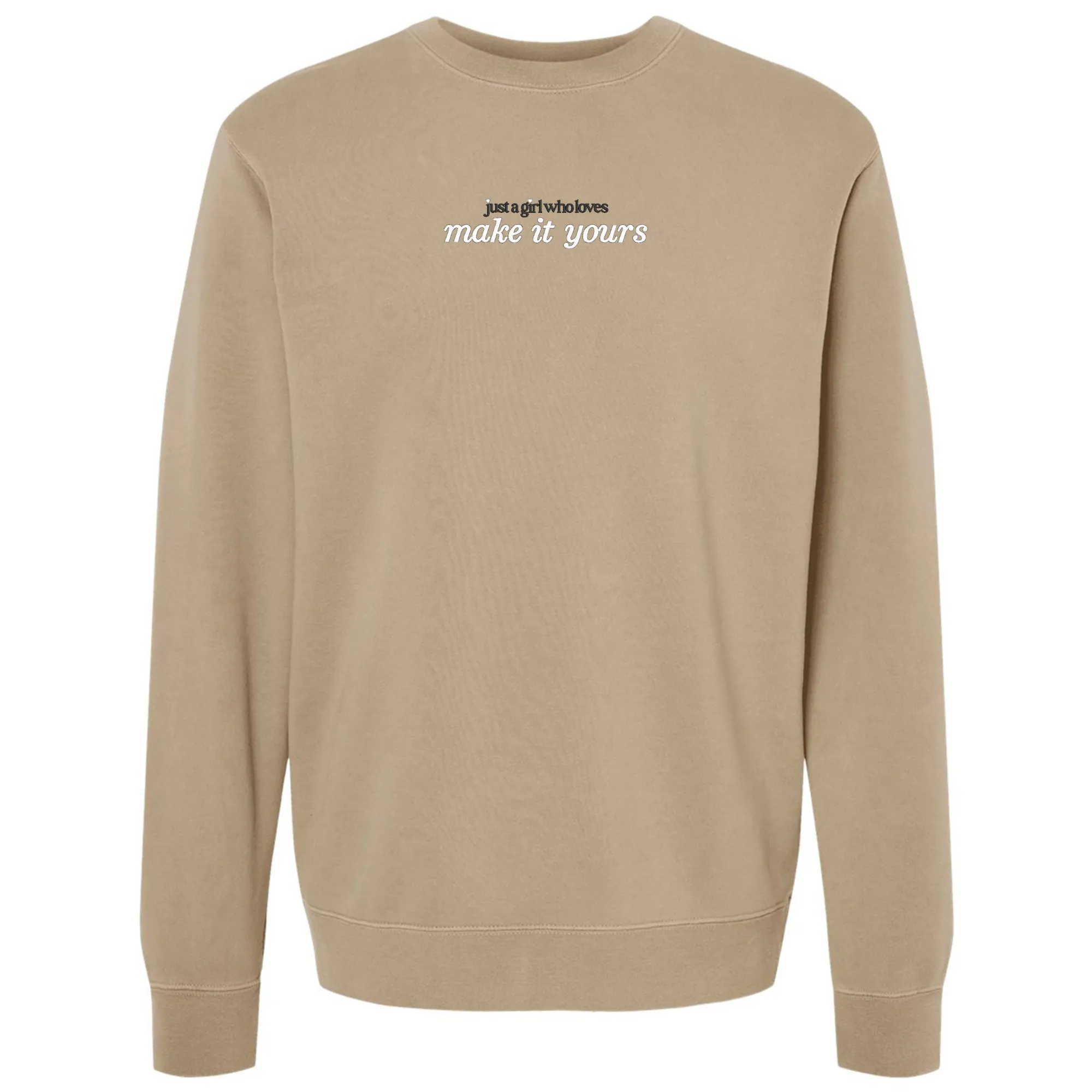 Make It Yours™ 'Just A Girl Who Loves' Cozy Crew