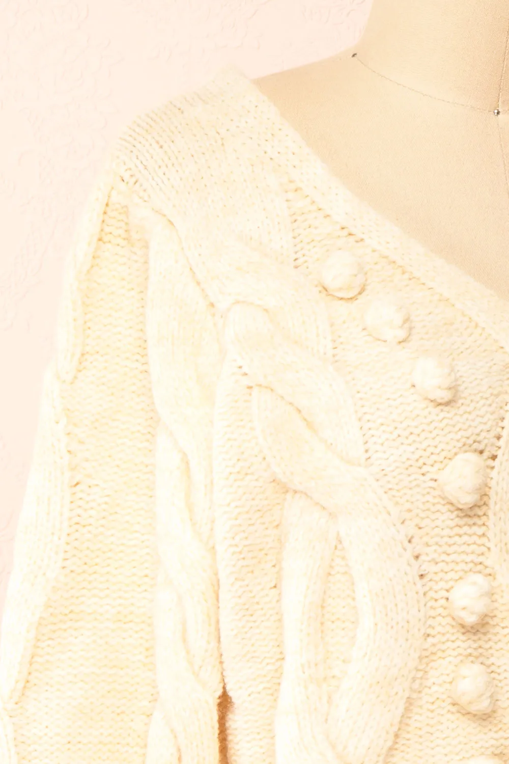 Maloune | Beige Sweater w/ Pompoms