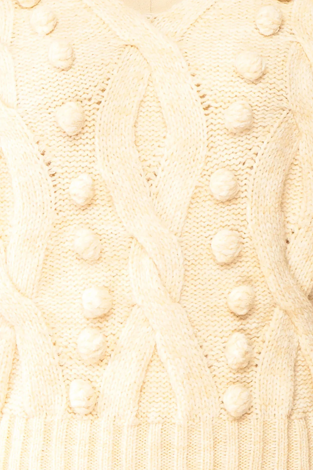 Maloune | Beige Sweater w/ Pompoms