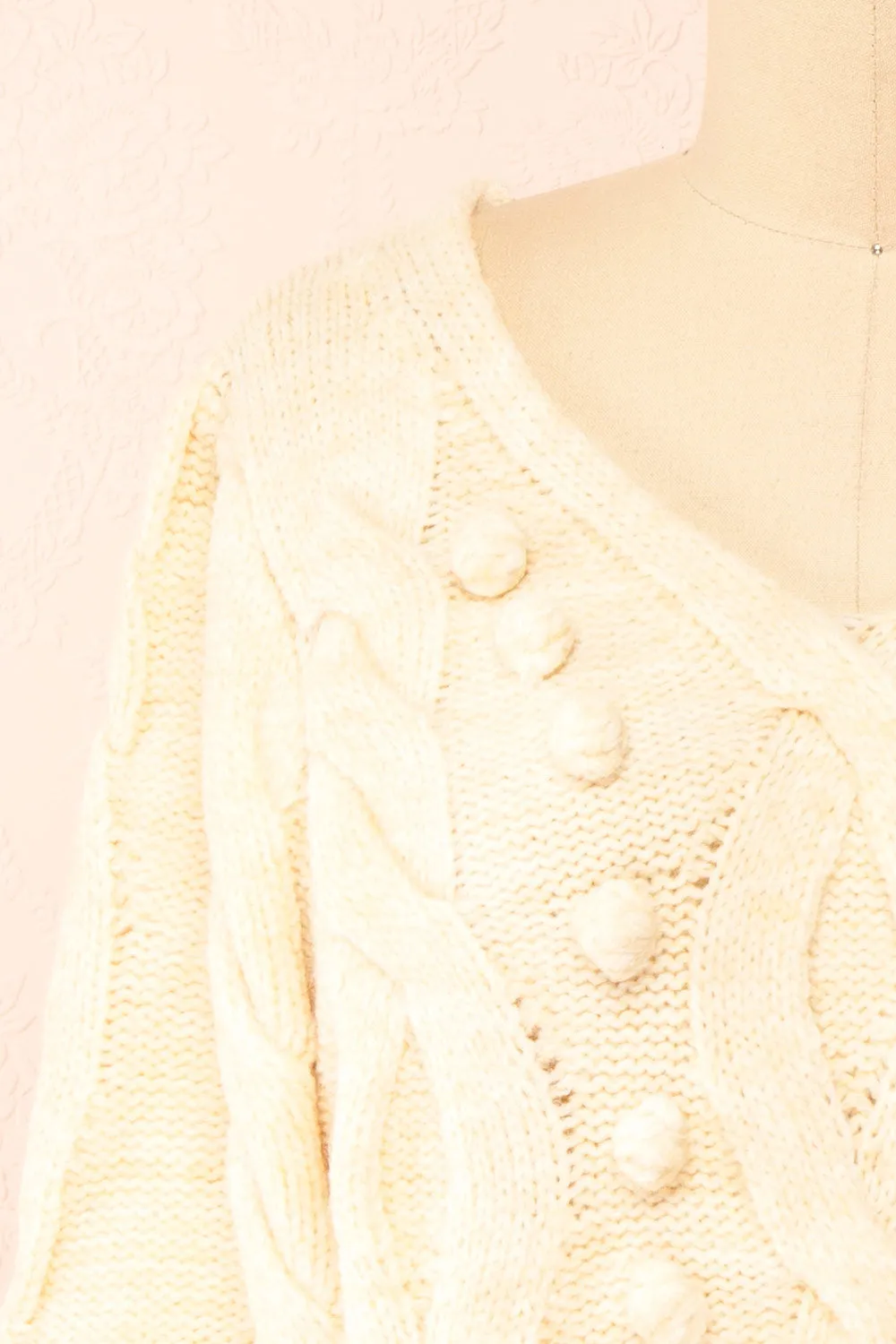 Maloune | Beige Sweater w/ Pompoms