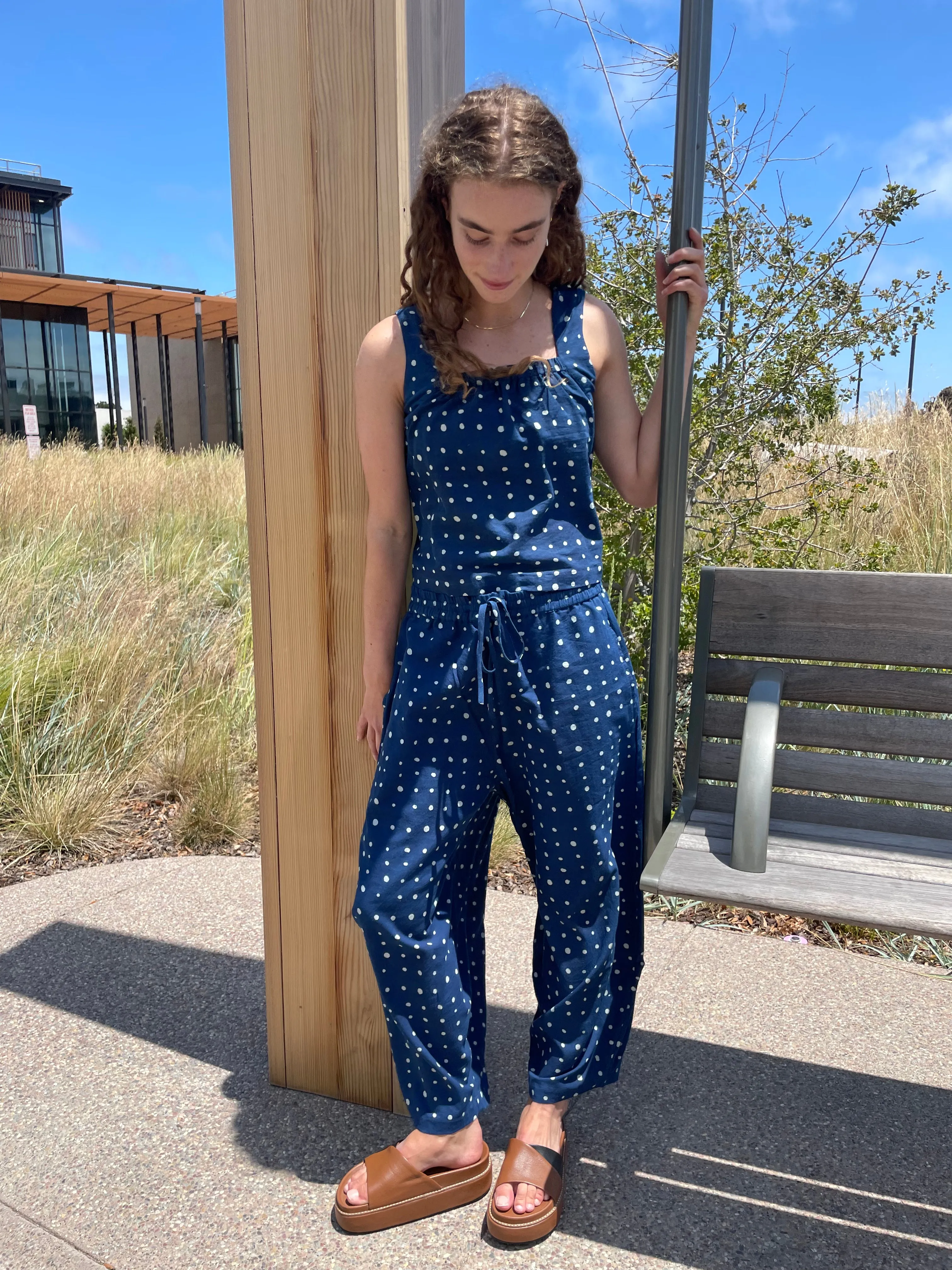 Marius Indigo Dots Uni-Size (S-XL)