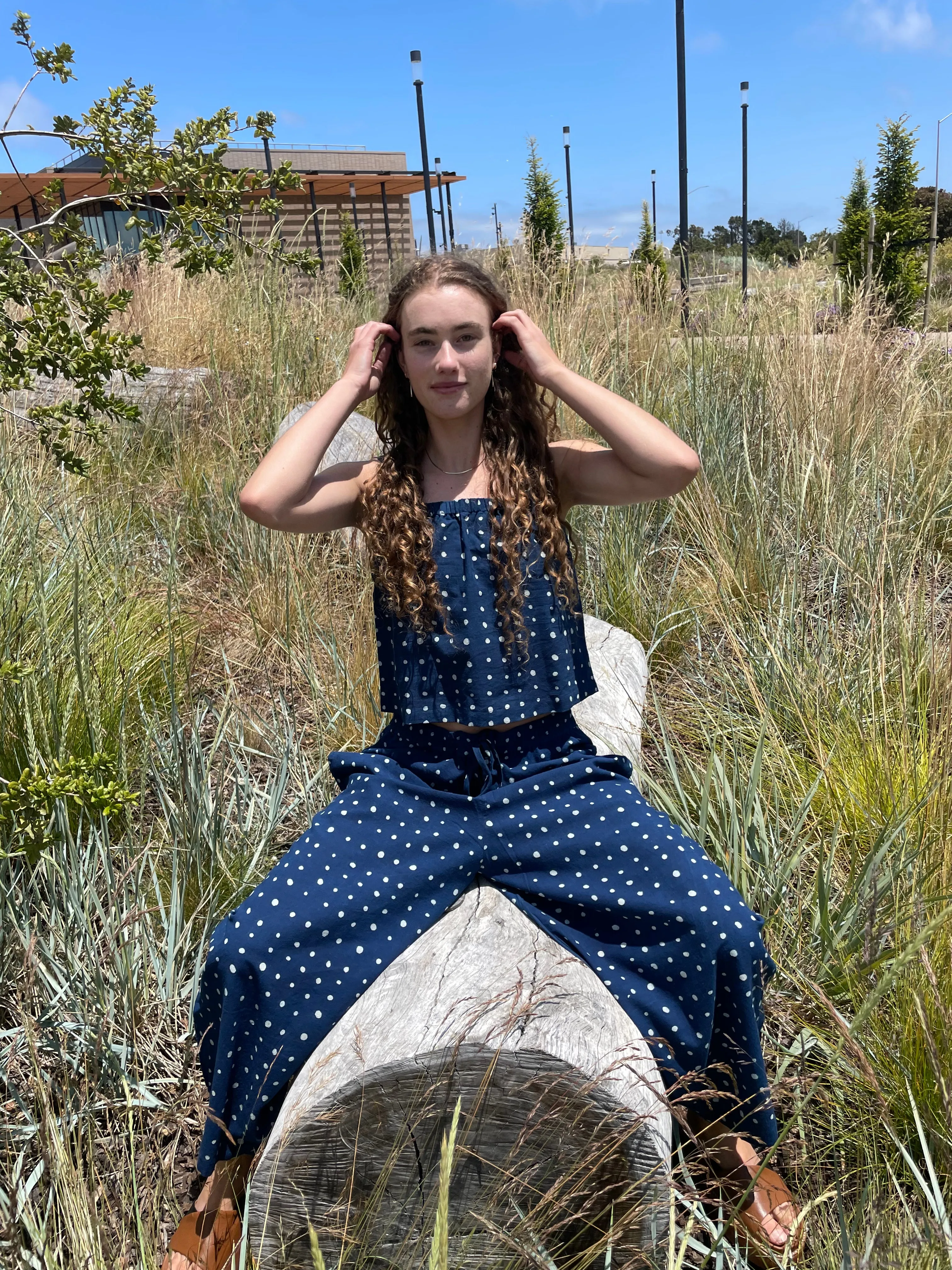 Marius Indigo Dots Uni-Size (S-XL)