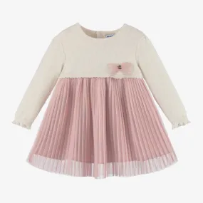 Mayoral infant girl sweater top w/ pleated skirt dress