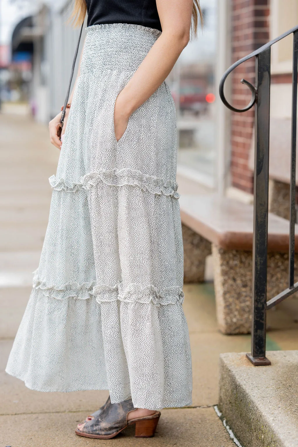 Mini Dottie Tiered Maxi Skirt
