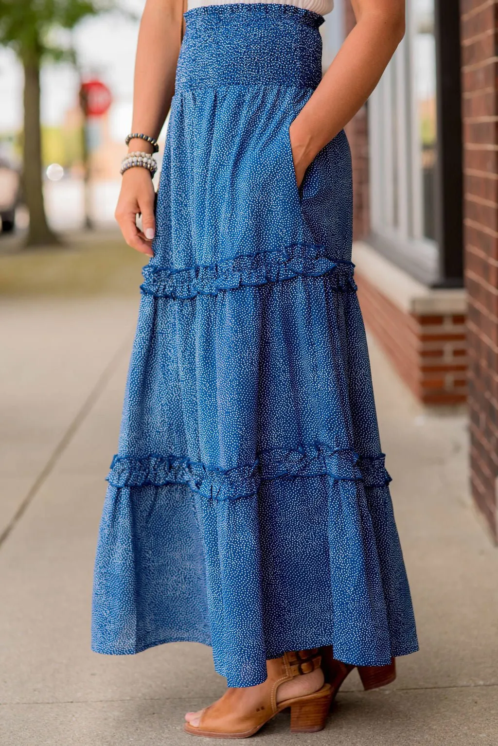 Mini Dottie Tiered Maxi Skirt