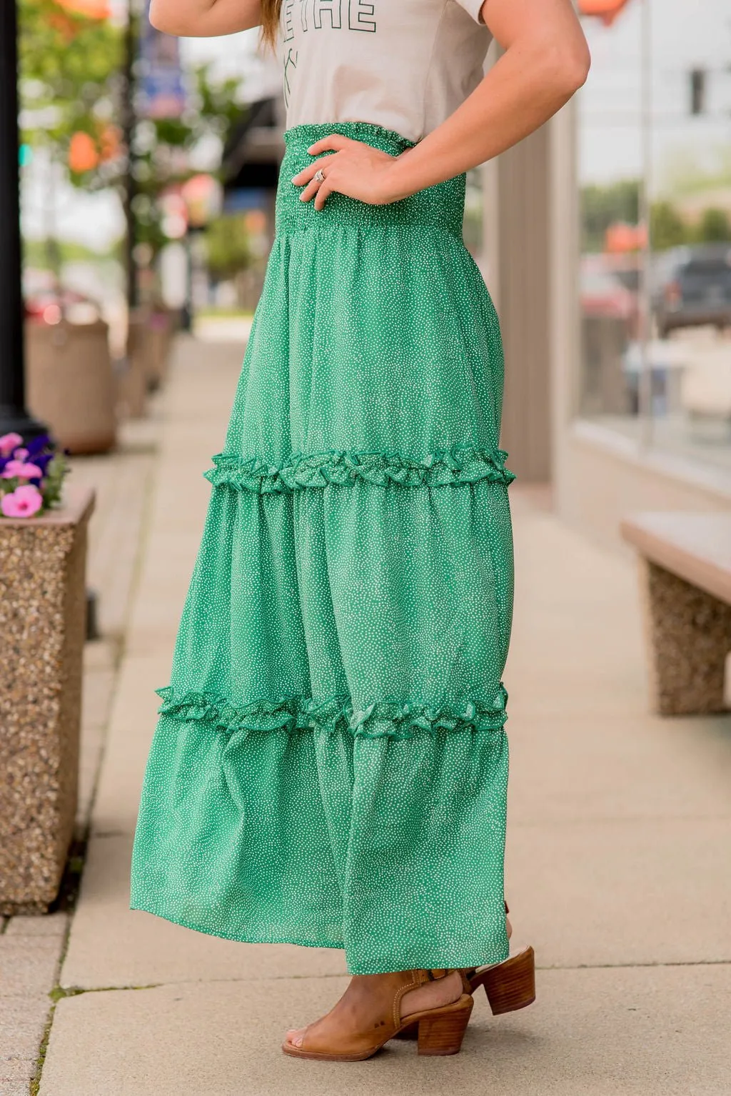 Mini Dottie Tiered Maxi Skirt