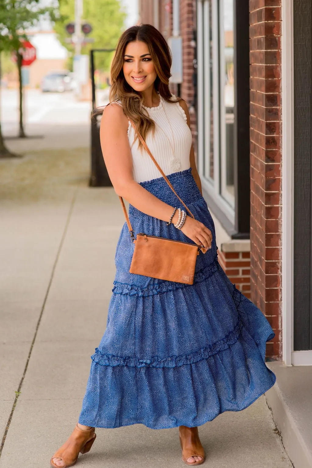 Mini Dottie Tiered Maxi Skirt