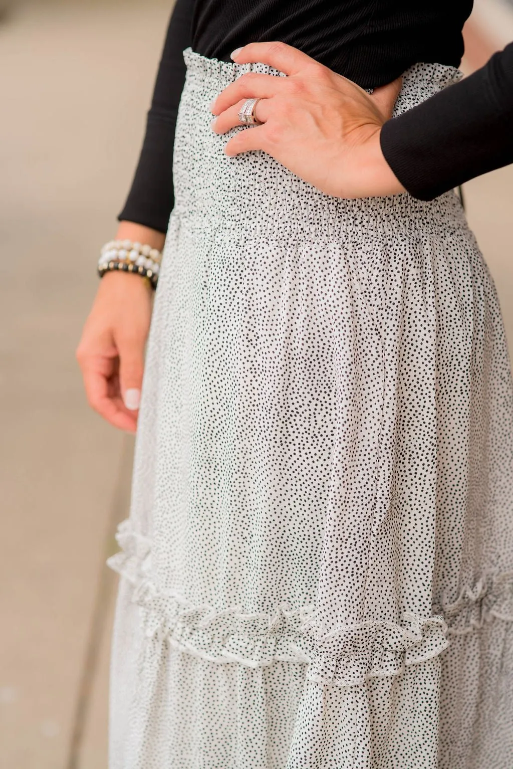 Mini Dottie Tiered Maxi Skirt