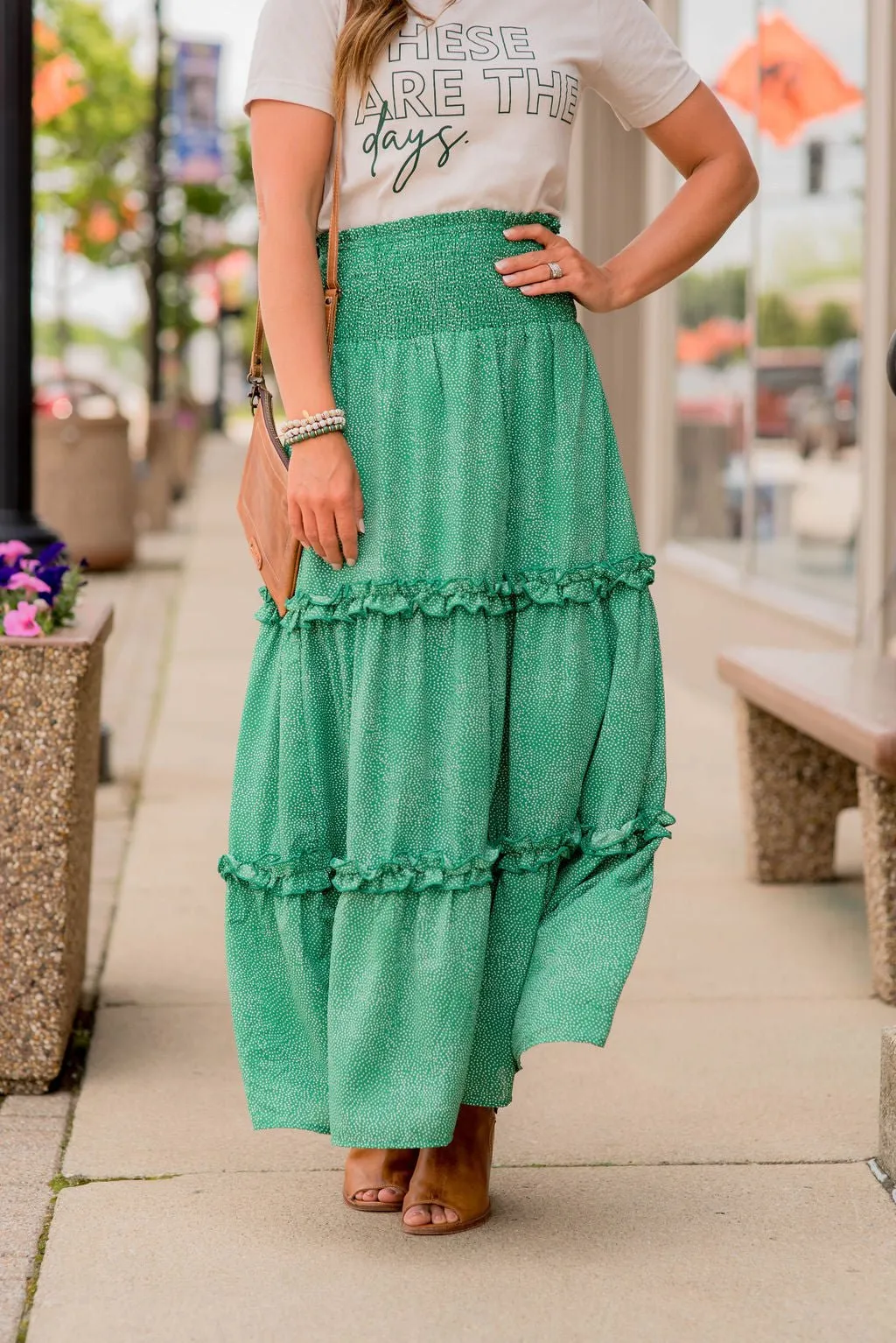 Mini Dottie Tiered Maxi Skirt