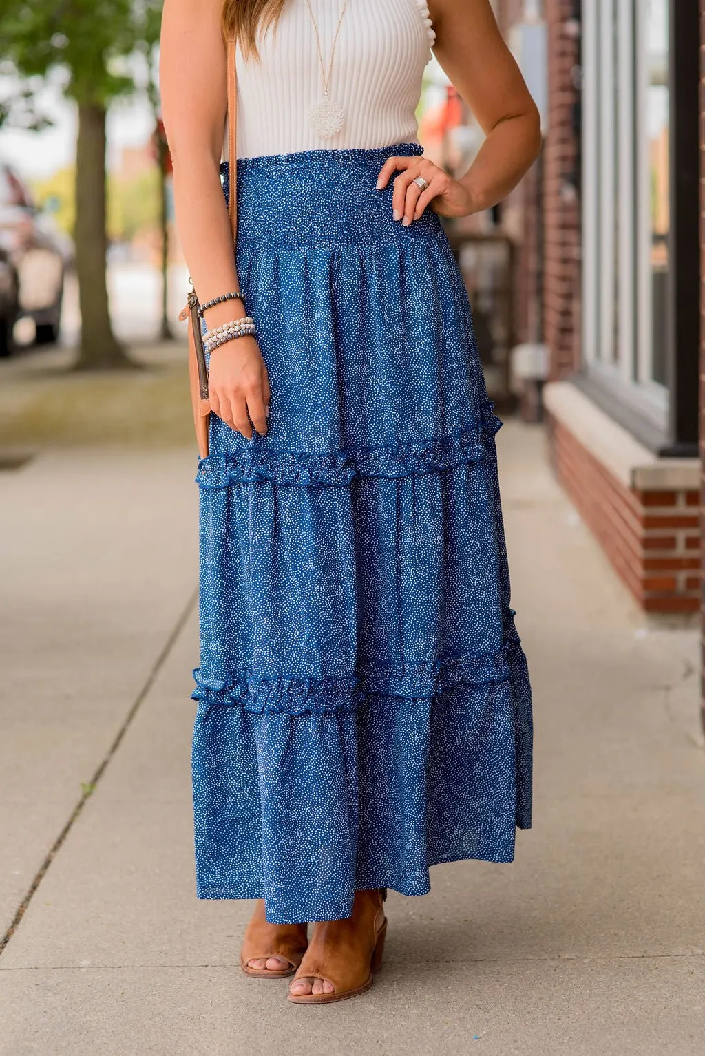 Mini Dottie Tiered Maxi Skirt