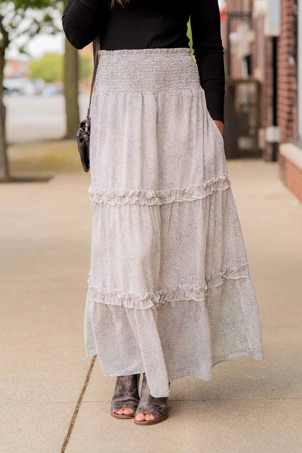 Mini Dottie Tiered Maxi Skirt