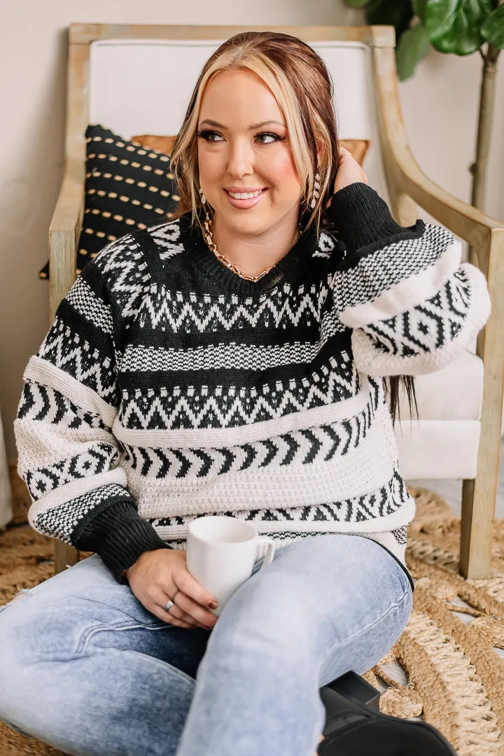 On The Trend Aztec Sweater