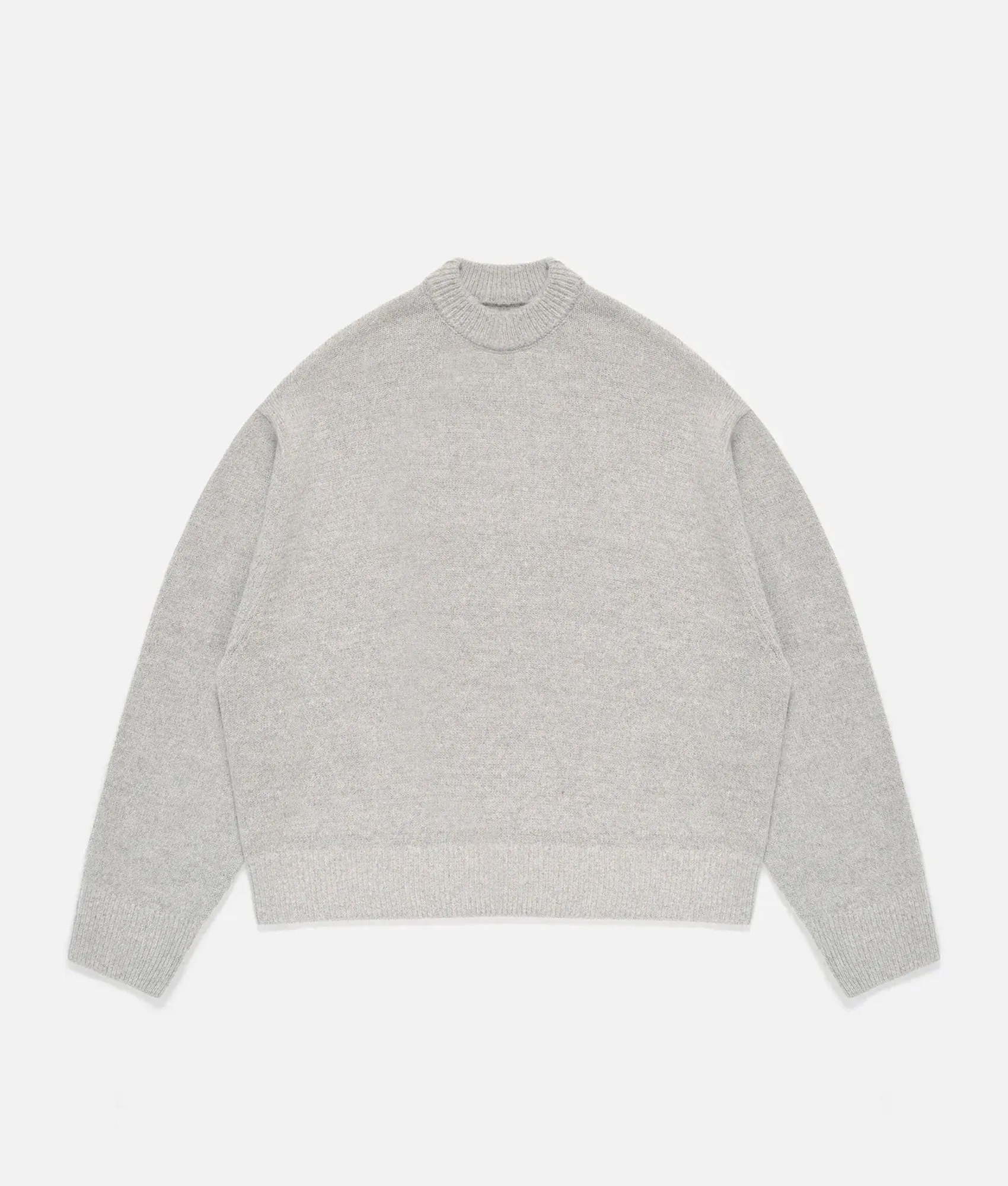 Oversized Fit Mohair Blend Knit Crew Jumper