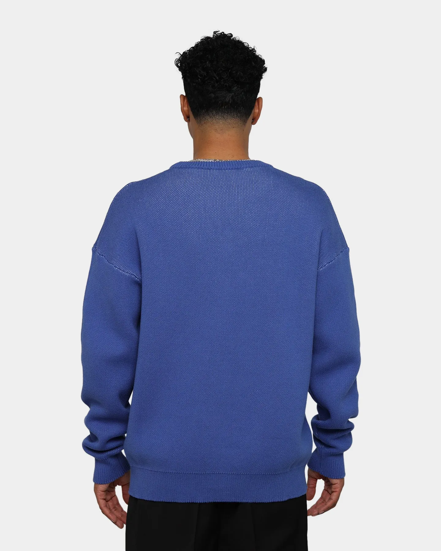 Pas De Mer Hard Times Knit Crewneck Blue