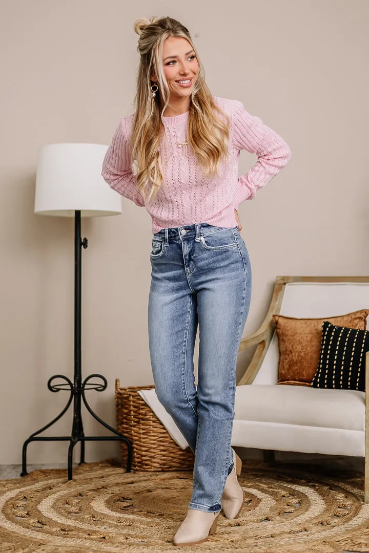Potential Heartbreak Cropped Sweater | Pink