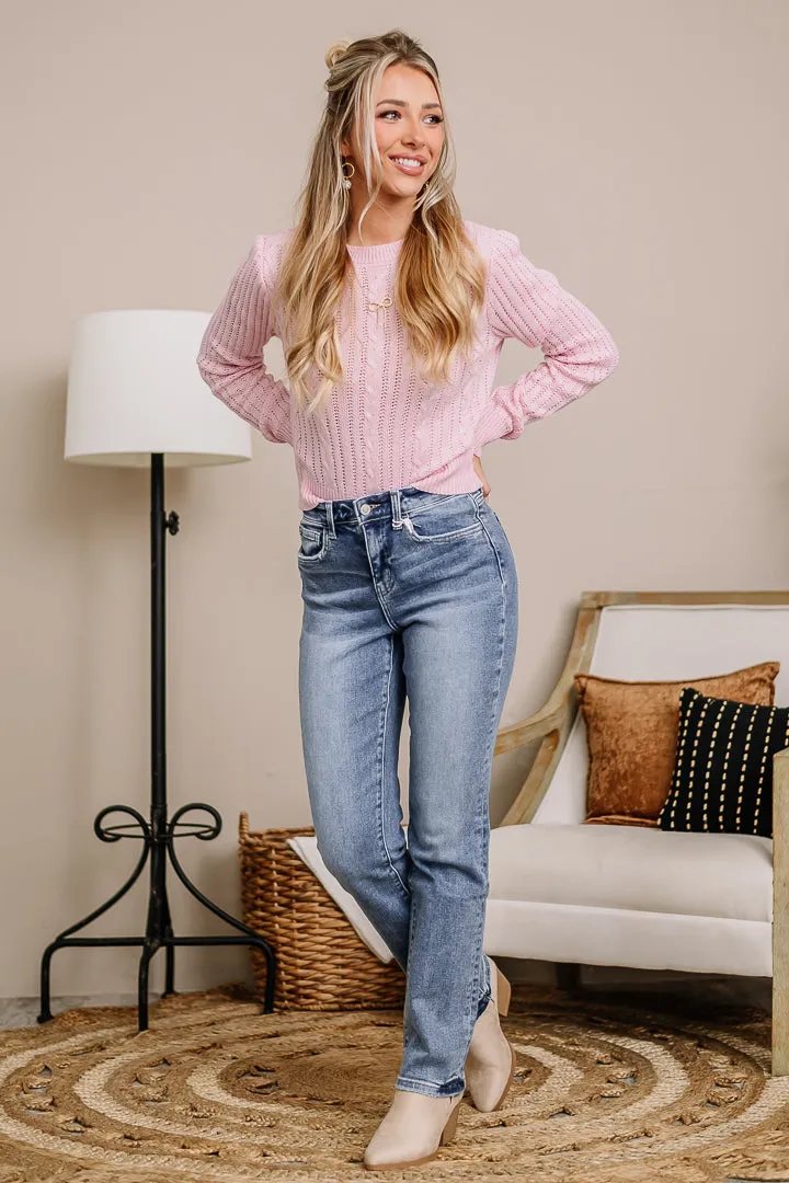 Potential Heartbreak Cropped Sweater | Pink