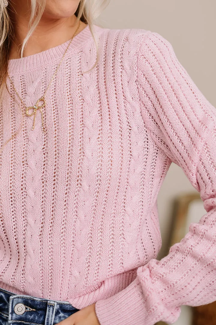 Potential Heartbreak Cropped Sweater | Pink