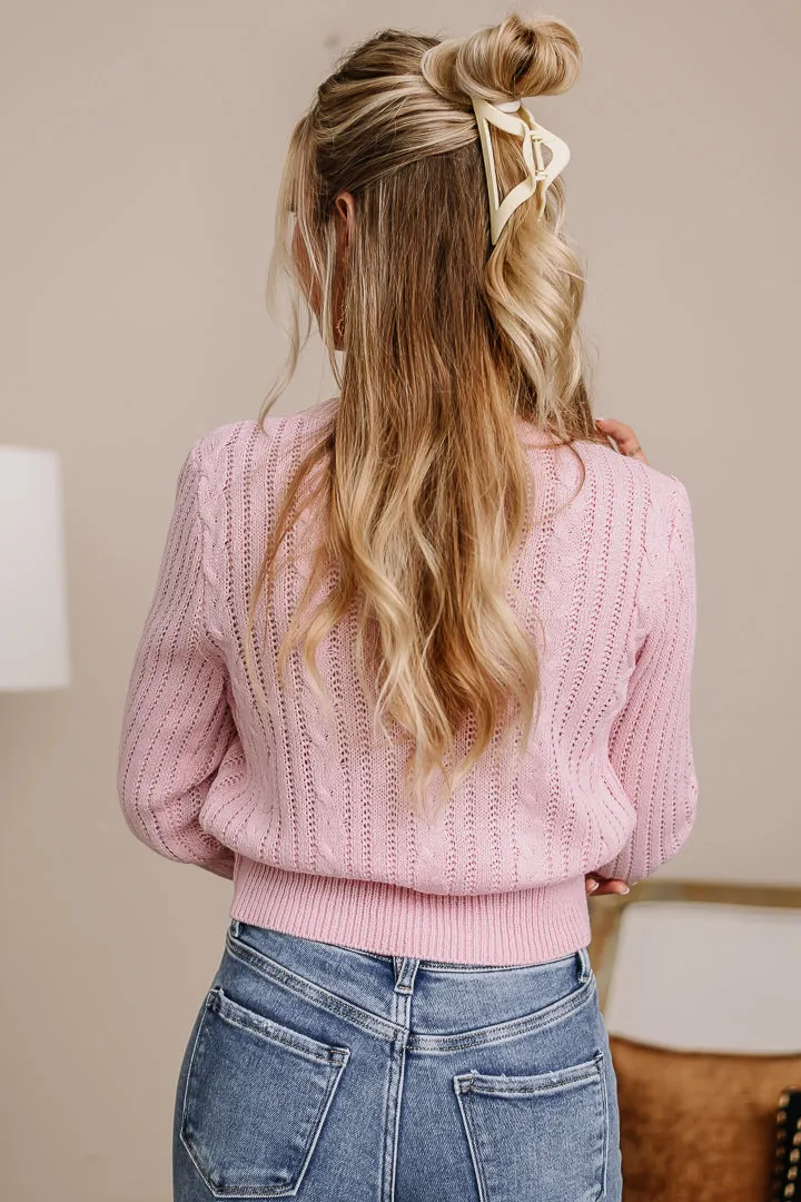 Potential Heartbreak Cropped Sweater | Pink