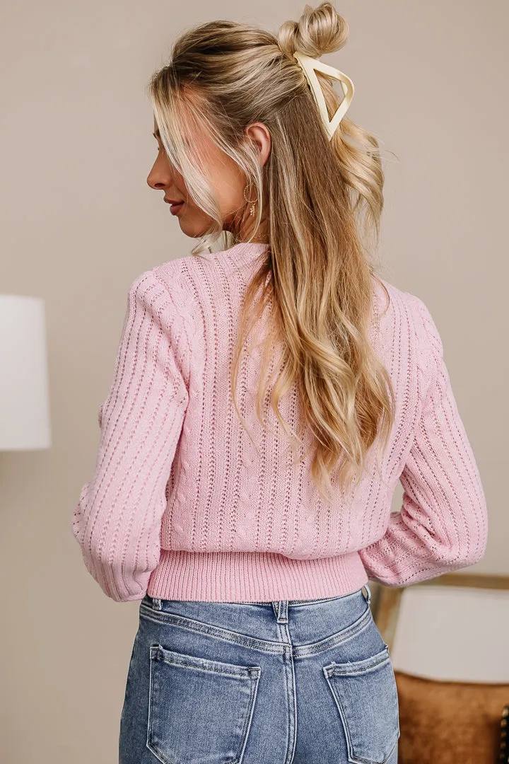 Potential Heartbreak Cropped Sweater | Pink