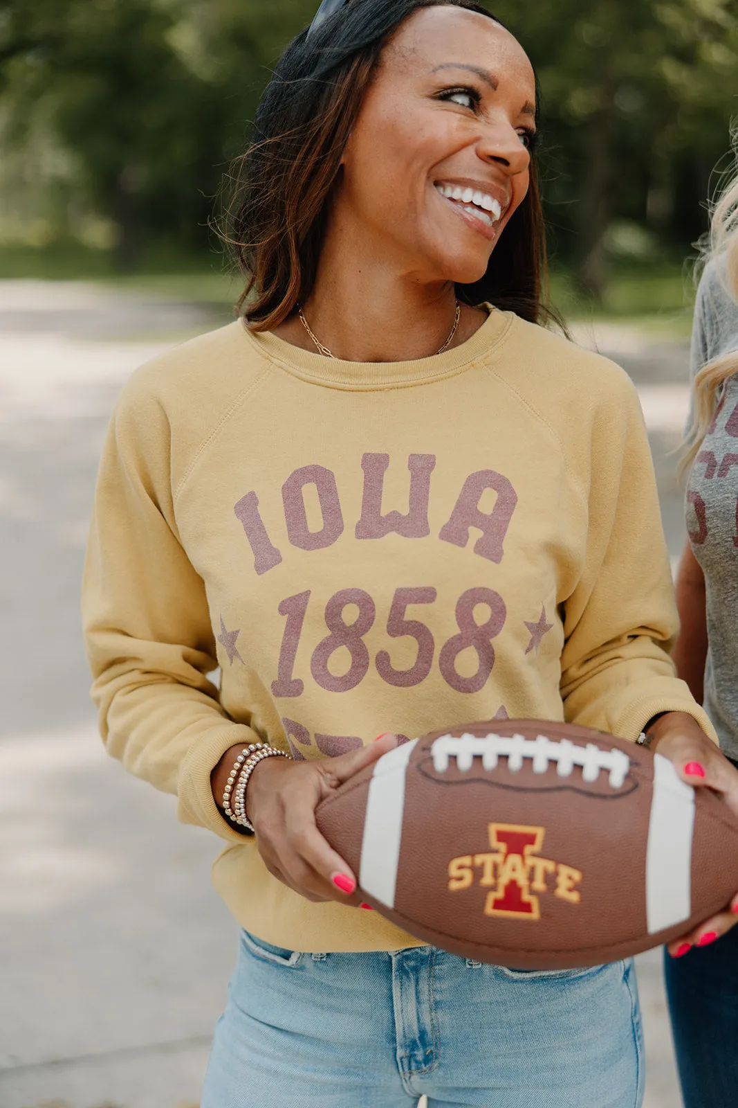 Retro Brand x Blond Genius - ISU Cyclones Iowa State '1858' Crewneck Sweatshirt in Vintage Gold