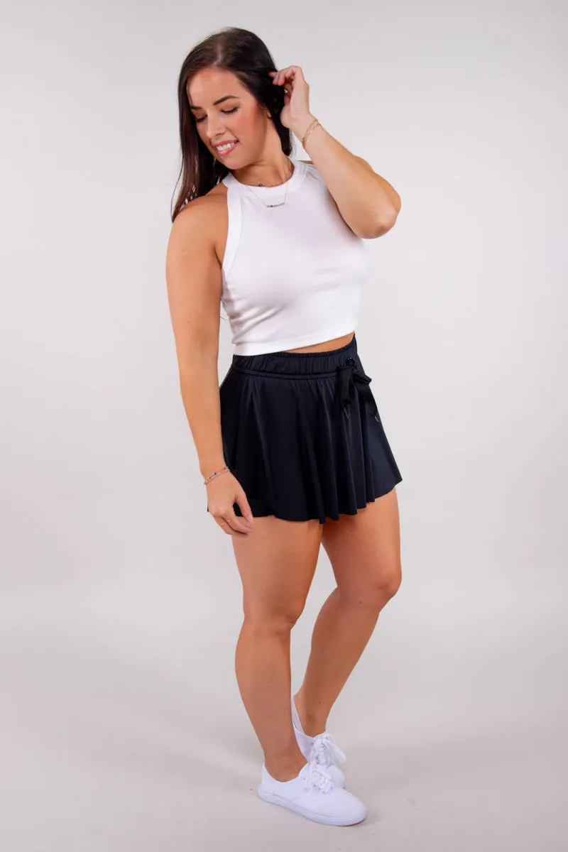 Ribbed High Neck Cropped Top