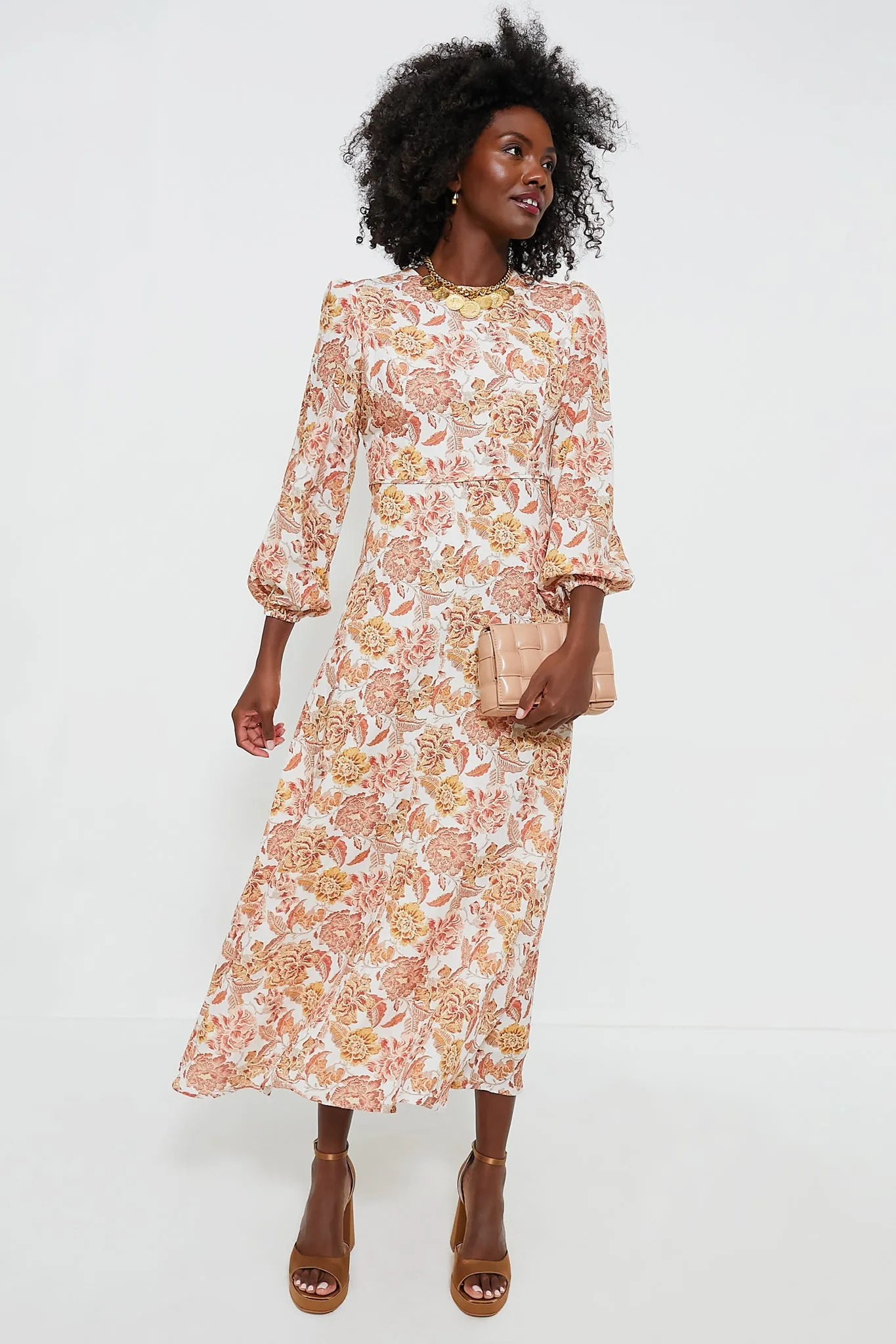 Saffron Floral Sophia Maxi Dress