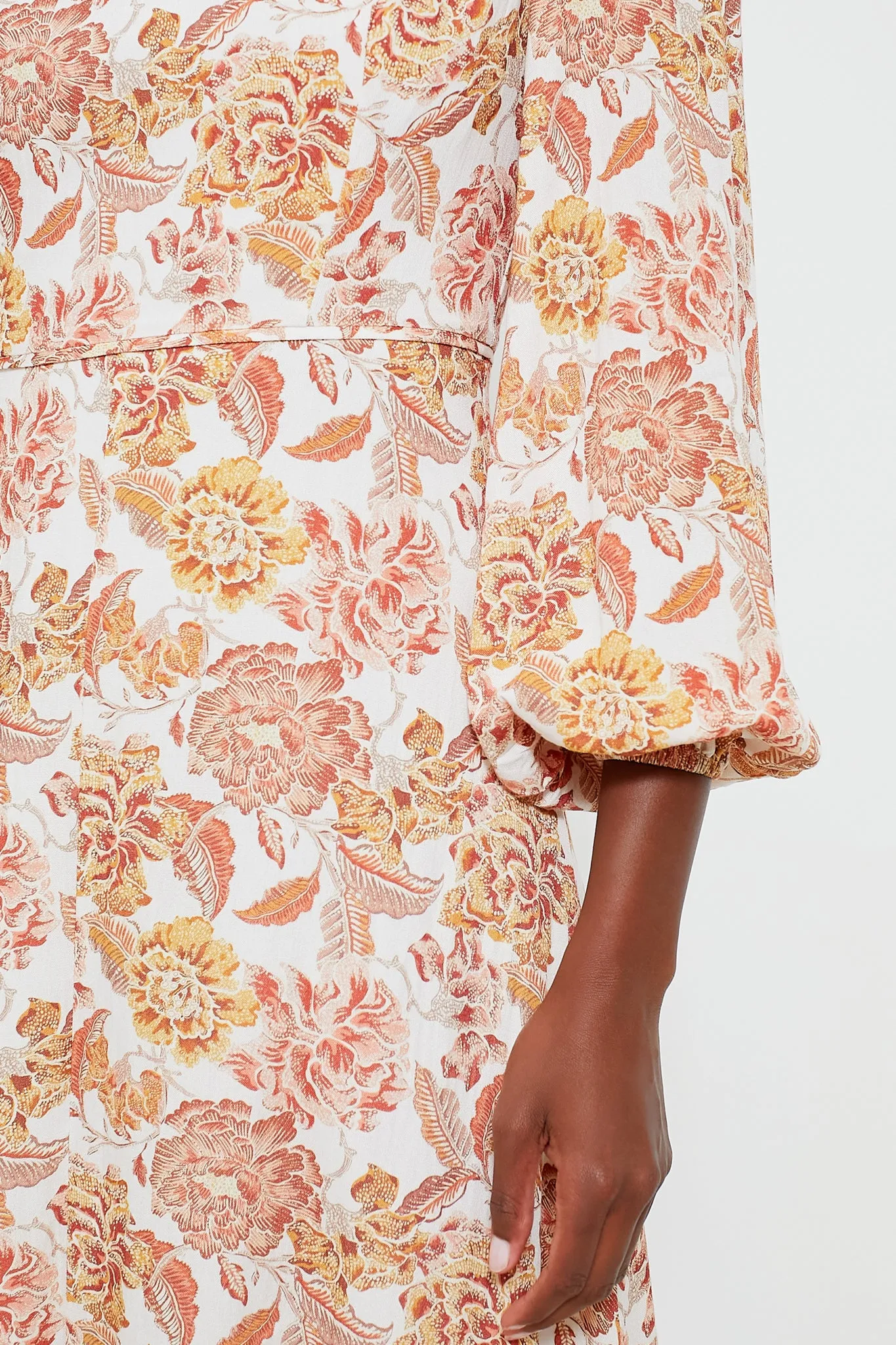 Saffron Floral Sophia Maxi Dress