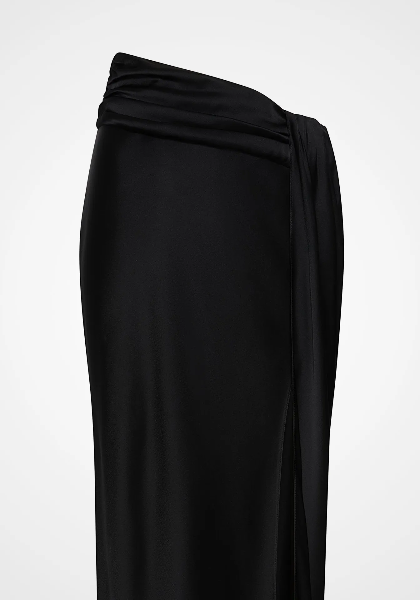 Satin Asymmetric Skirt