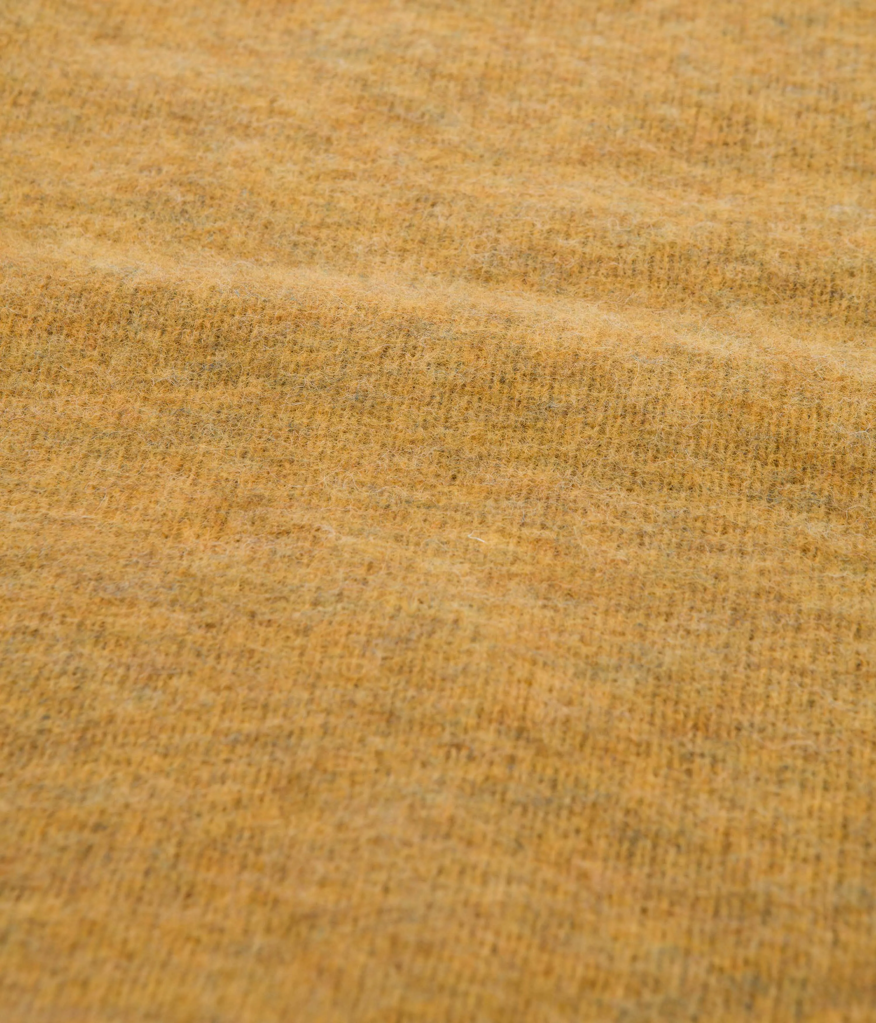 Shetland Woollen Co. Shaggy Crewneck Sweatshirt - Yellow Ochre