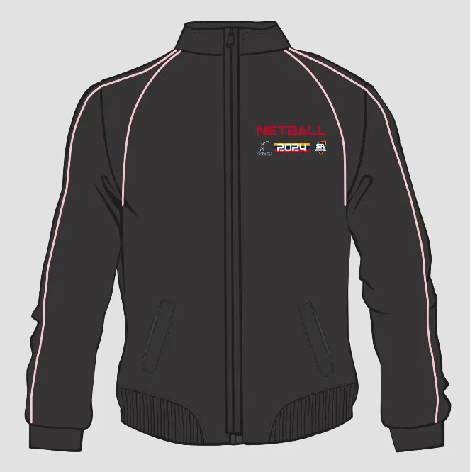 SSSA NETBALL EVENT  LIFESTYLE JACKET- BLACK PINK
