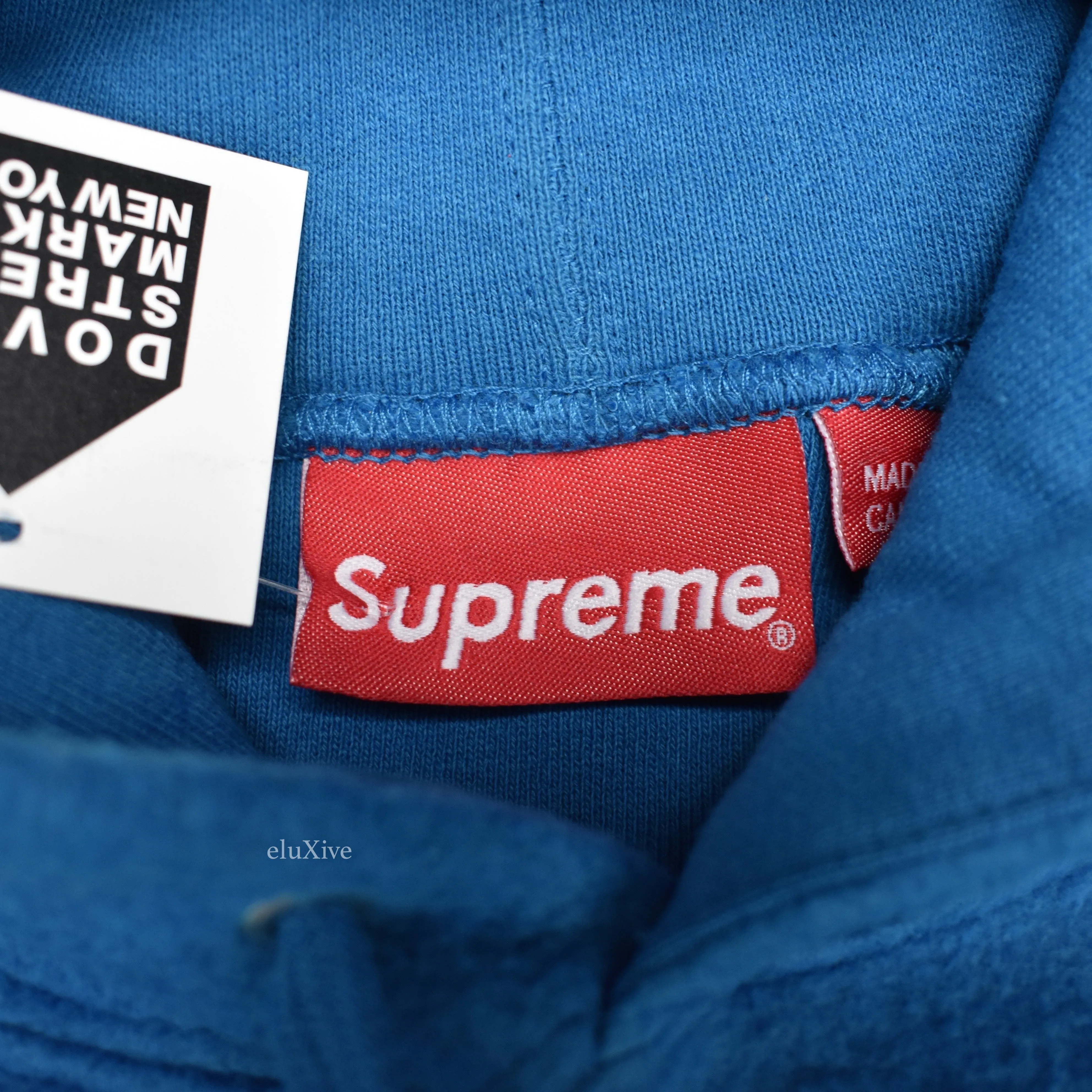 Supreme - Aqua Reverse Fleece Logo Hoodie