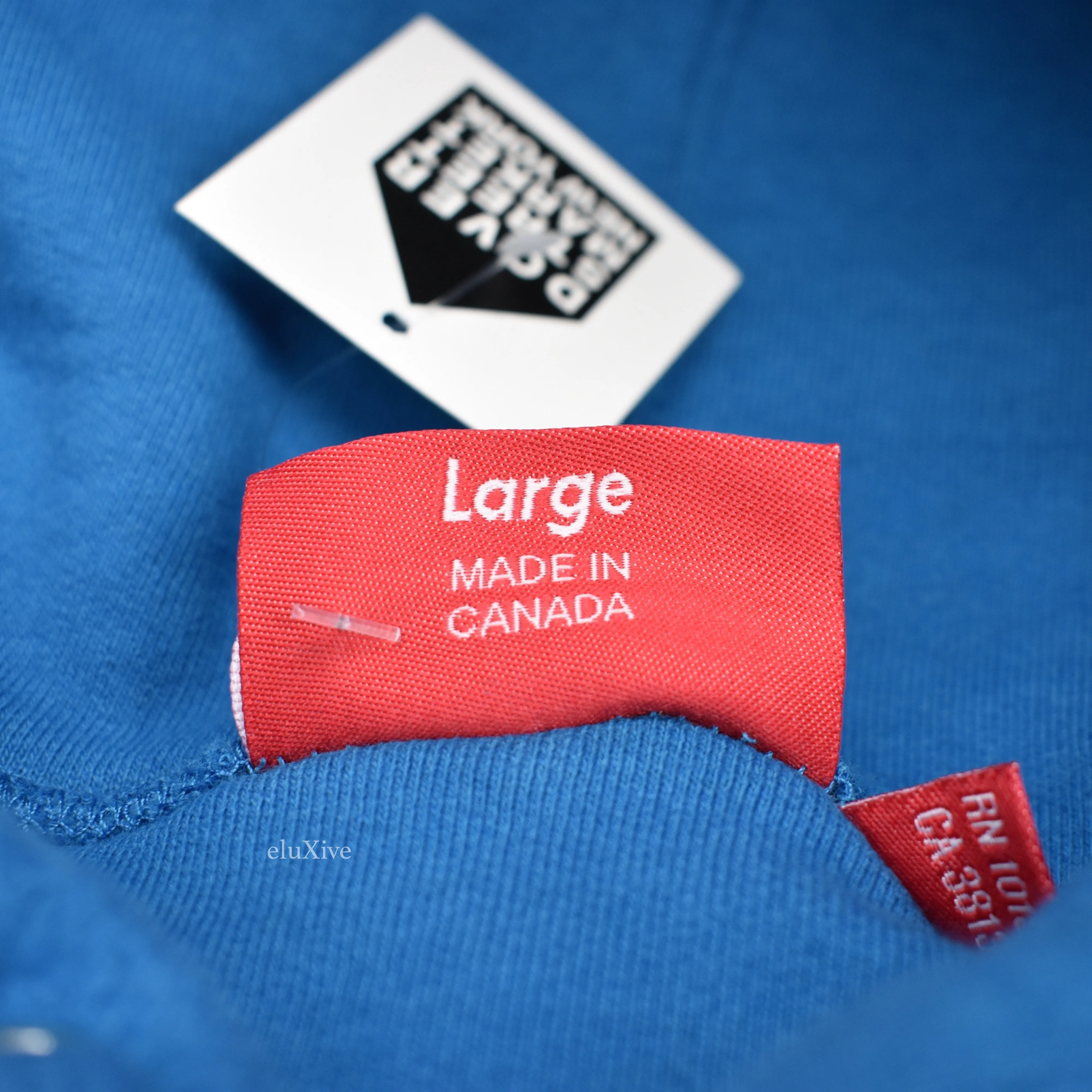 Supreme - Aqua Reverse Fleece Logo Hoodie