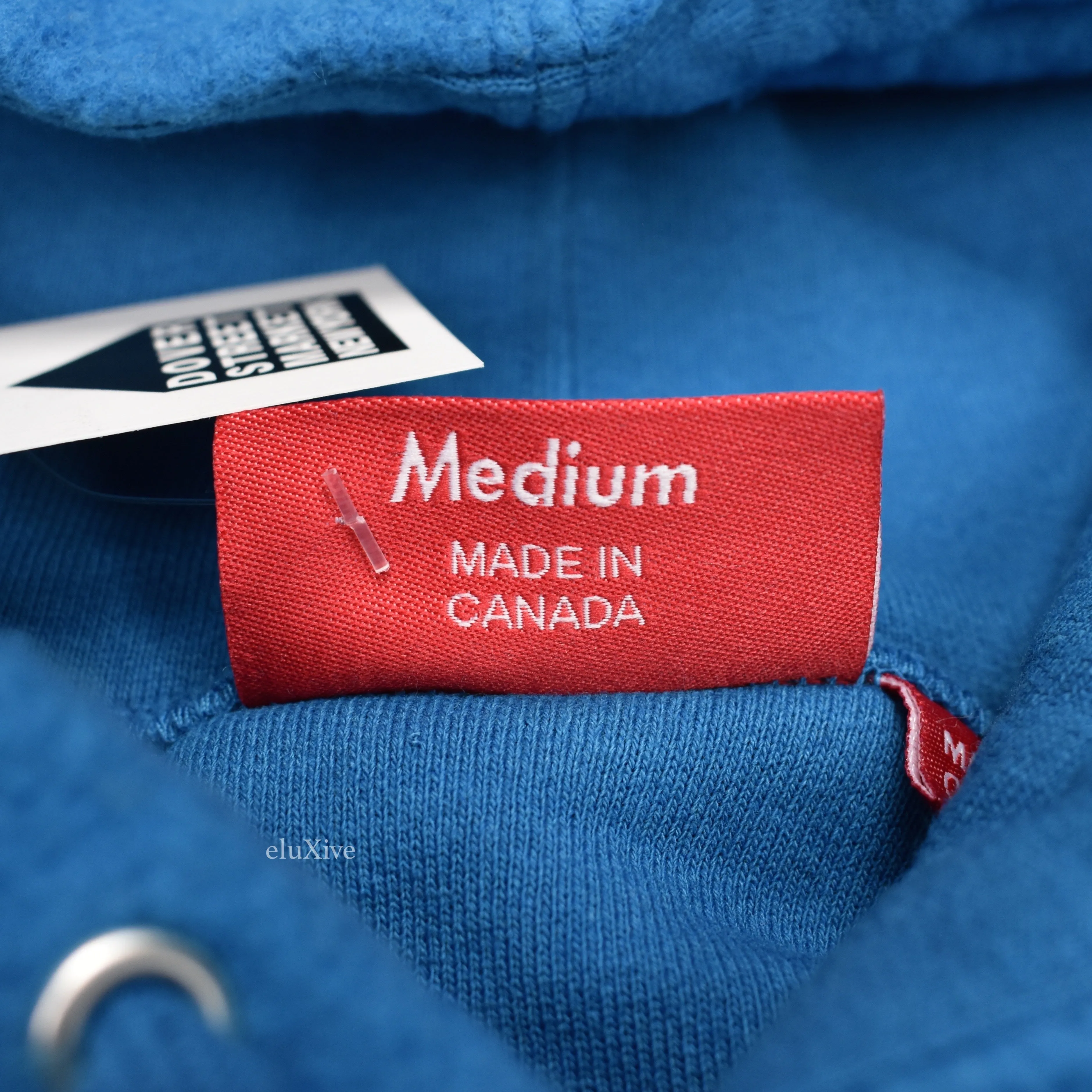 Supreme - Aqua Reverse Fleece Logo Hoodie