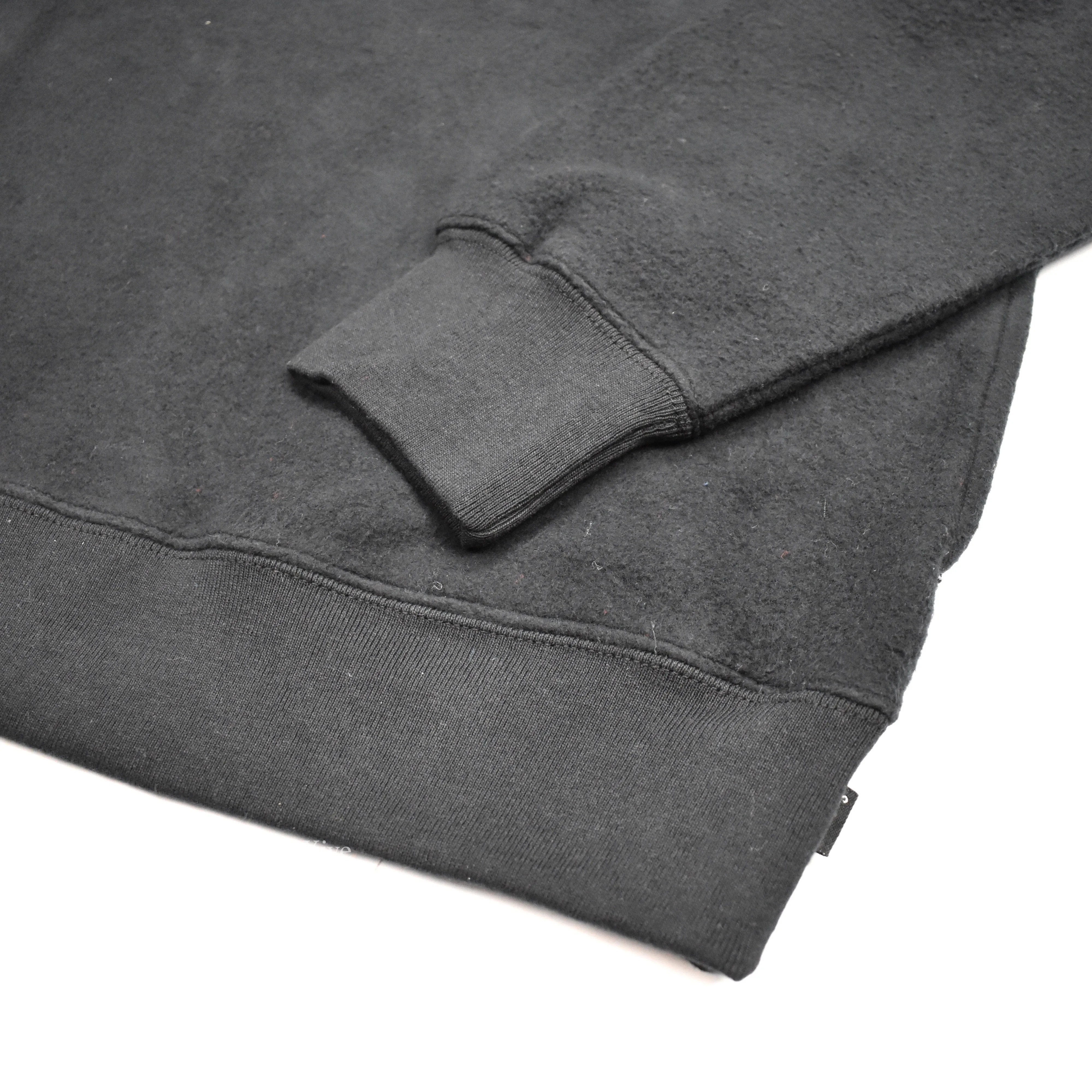Supreme - Black Reverse Fleece Logo Hoodie