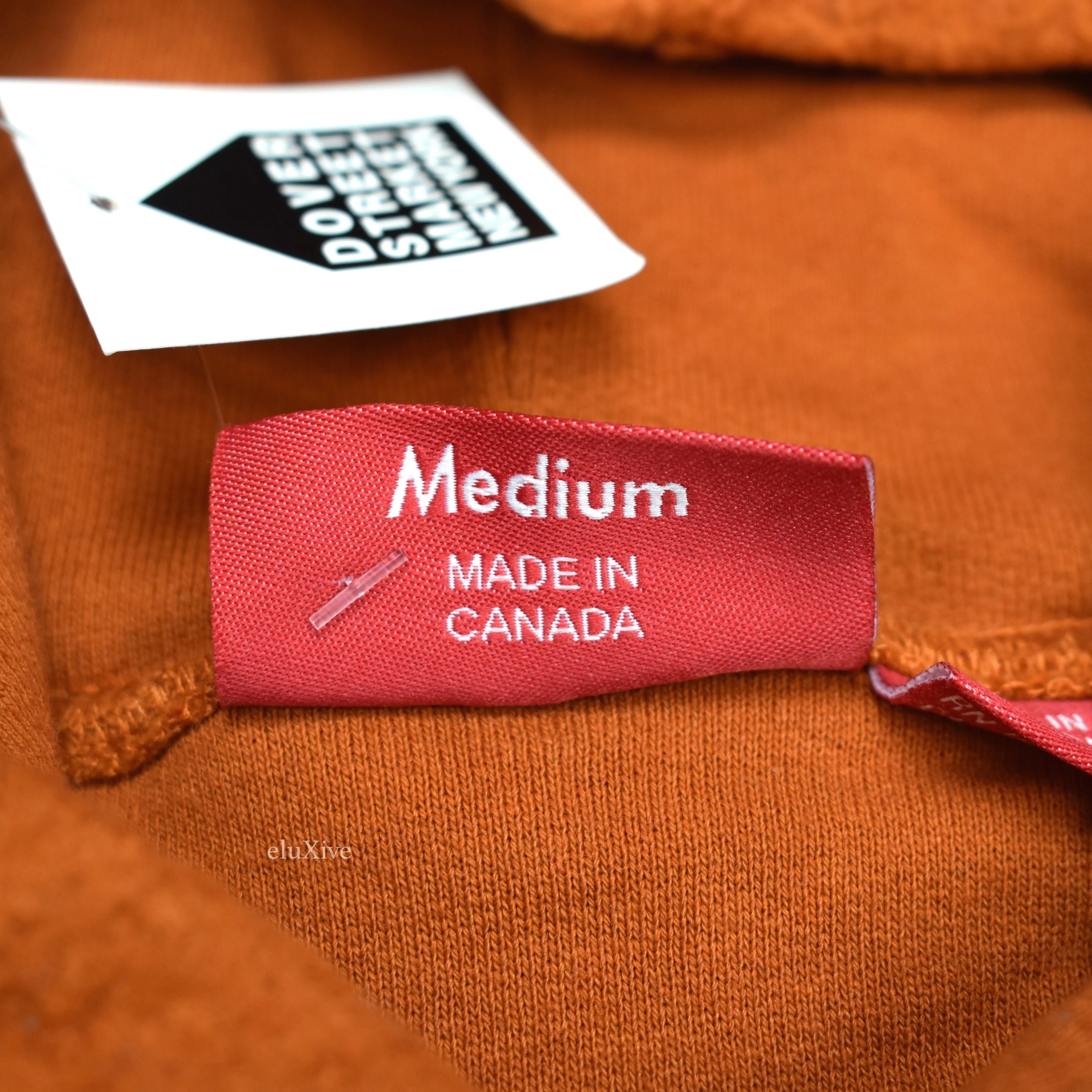 Supreme - Rust Reverse Fleece Logo Hoodie