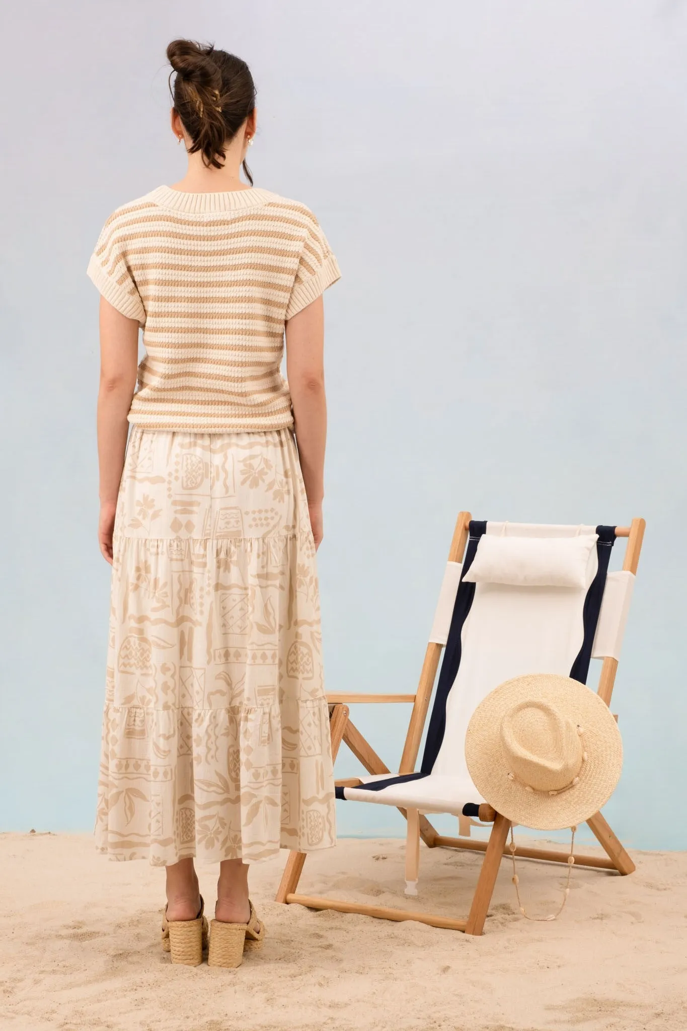 The Bay Khaki Stripe Pullover