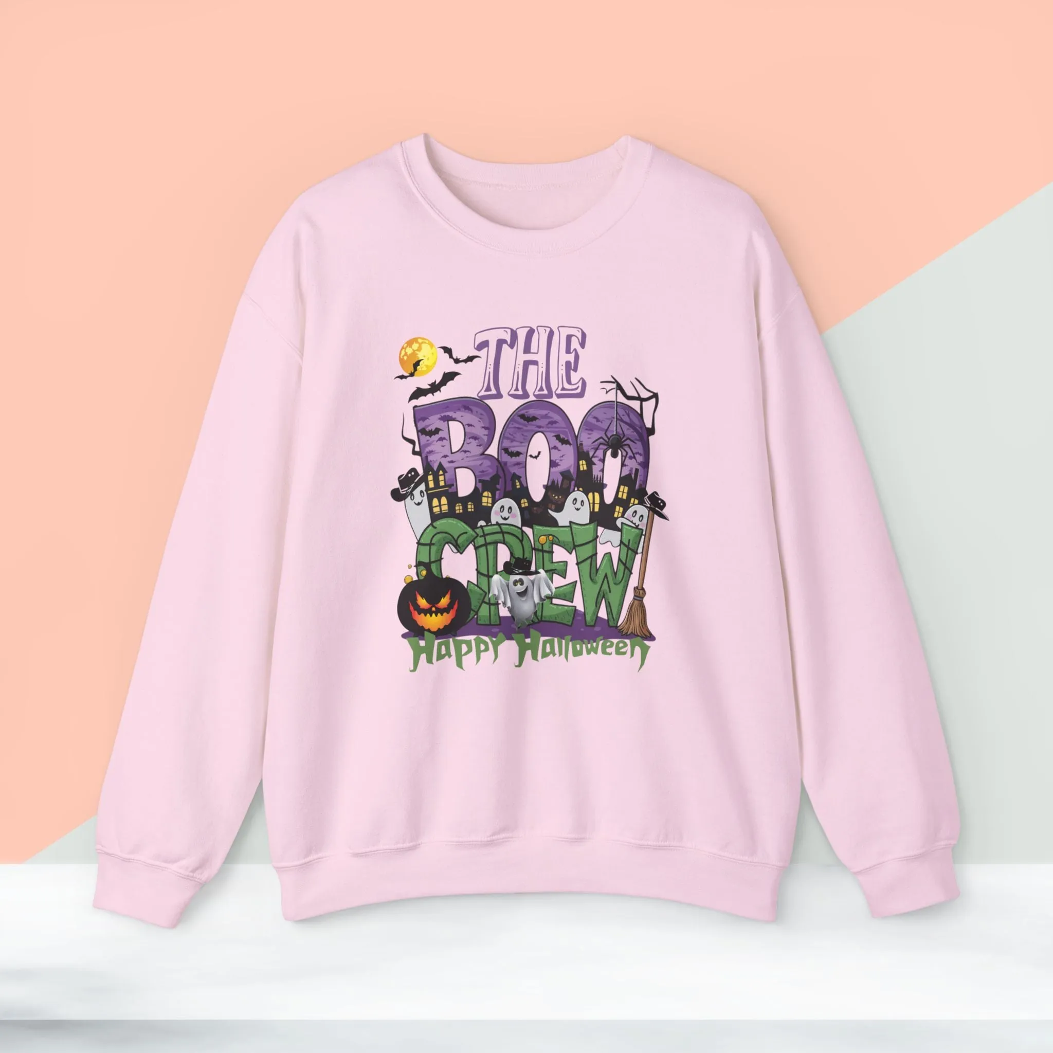 The Boo Crew Halloween Sweatshirt, Happy Halloween Sweatshirt - Unisex Heavy Blend Crewneck, Halloween Sweatshirt, Cute Spooky Ghost sweatshirt.