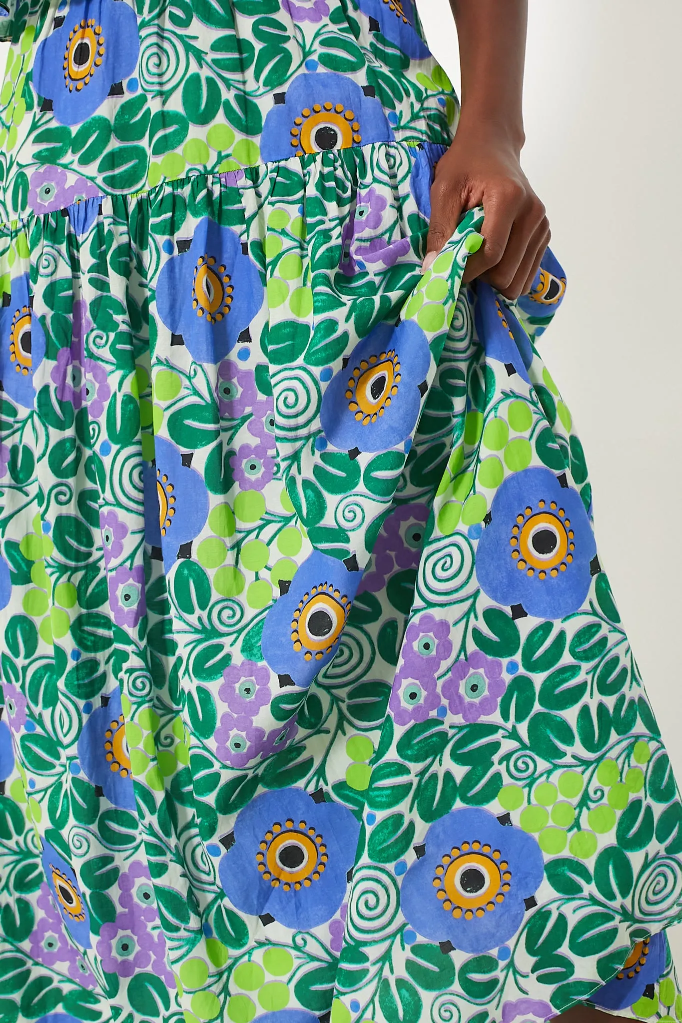 Wisteria Aura Blossom Midi Skirt