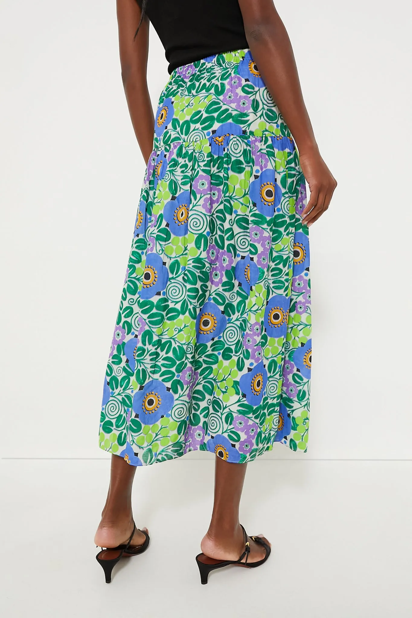 Wisteria Aura Blossom Midi Skirt