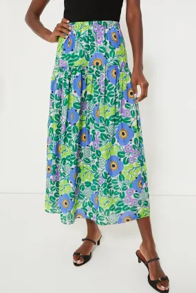 Wisteria Aura Blossom Midi Skirt