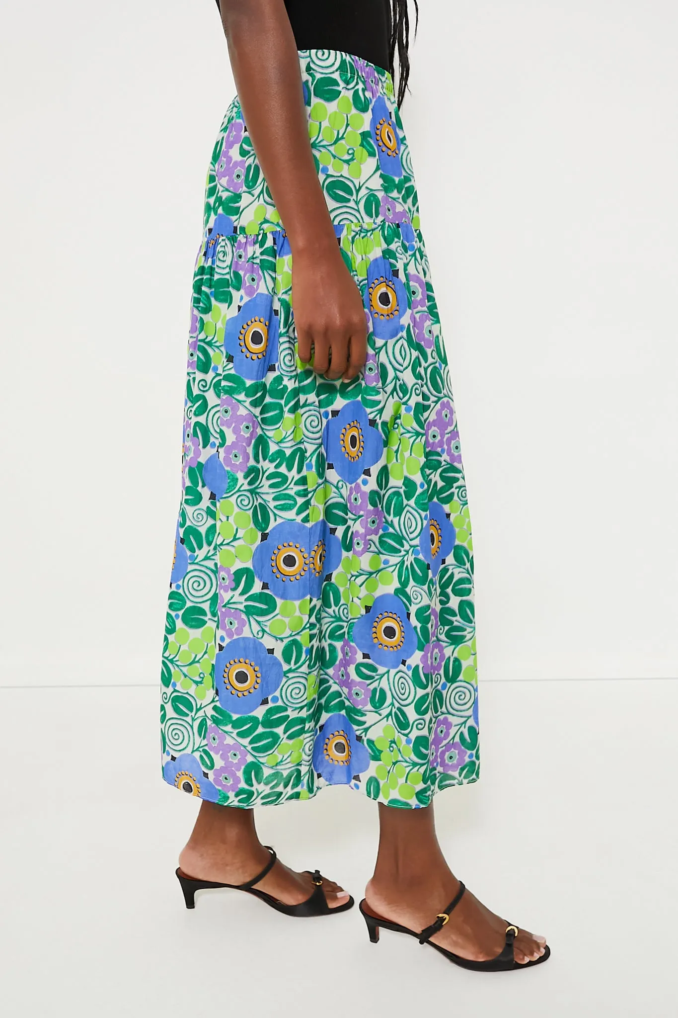 Wisteria Aura Blossom Midi Skirt