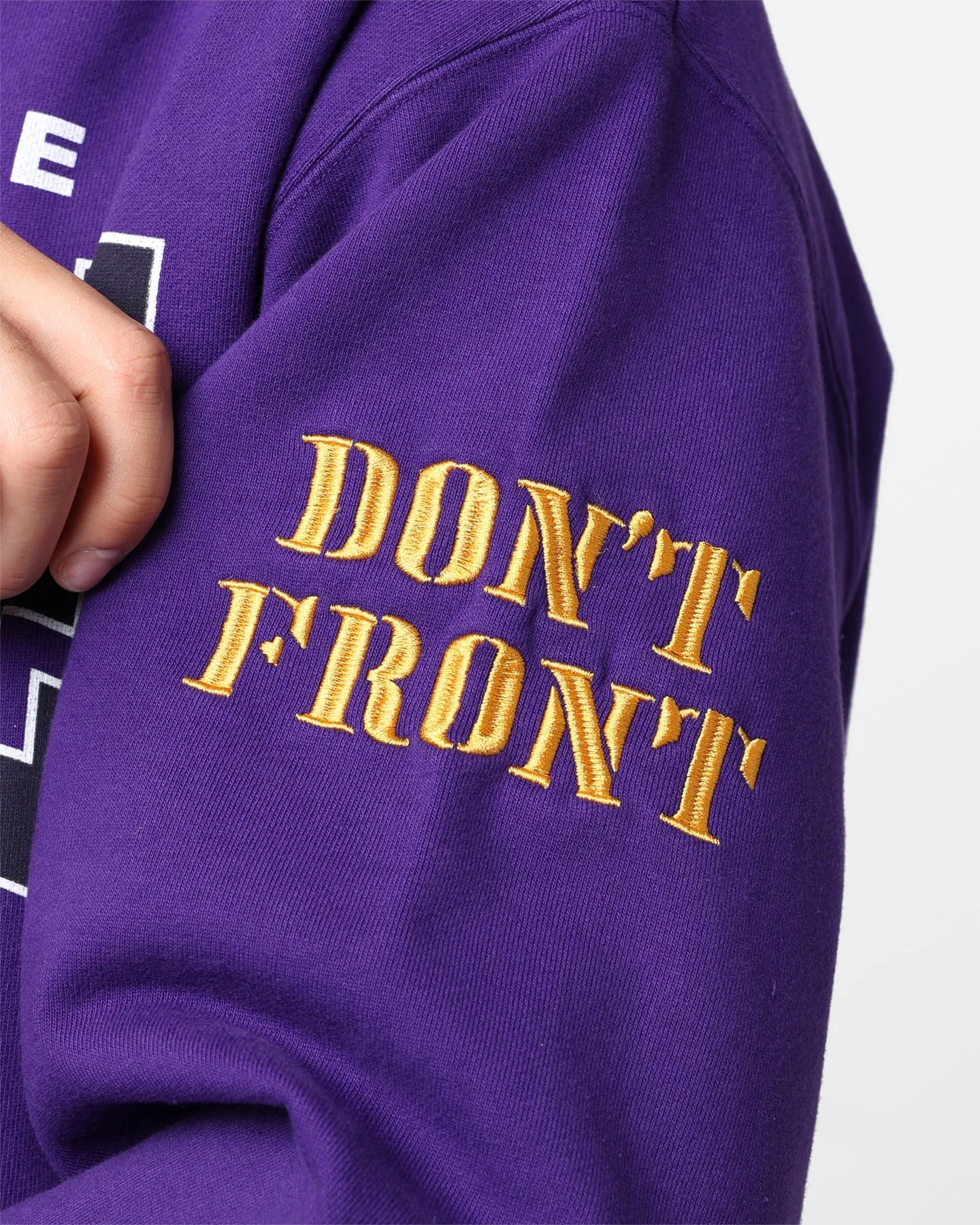 X-Large Hockey Crewneck Sweatshirt Purple