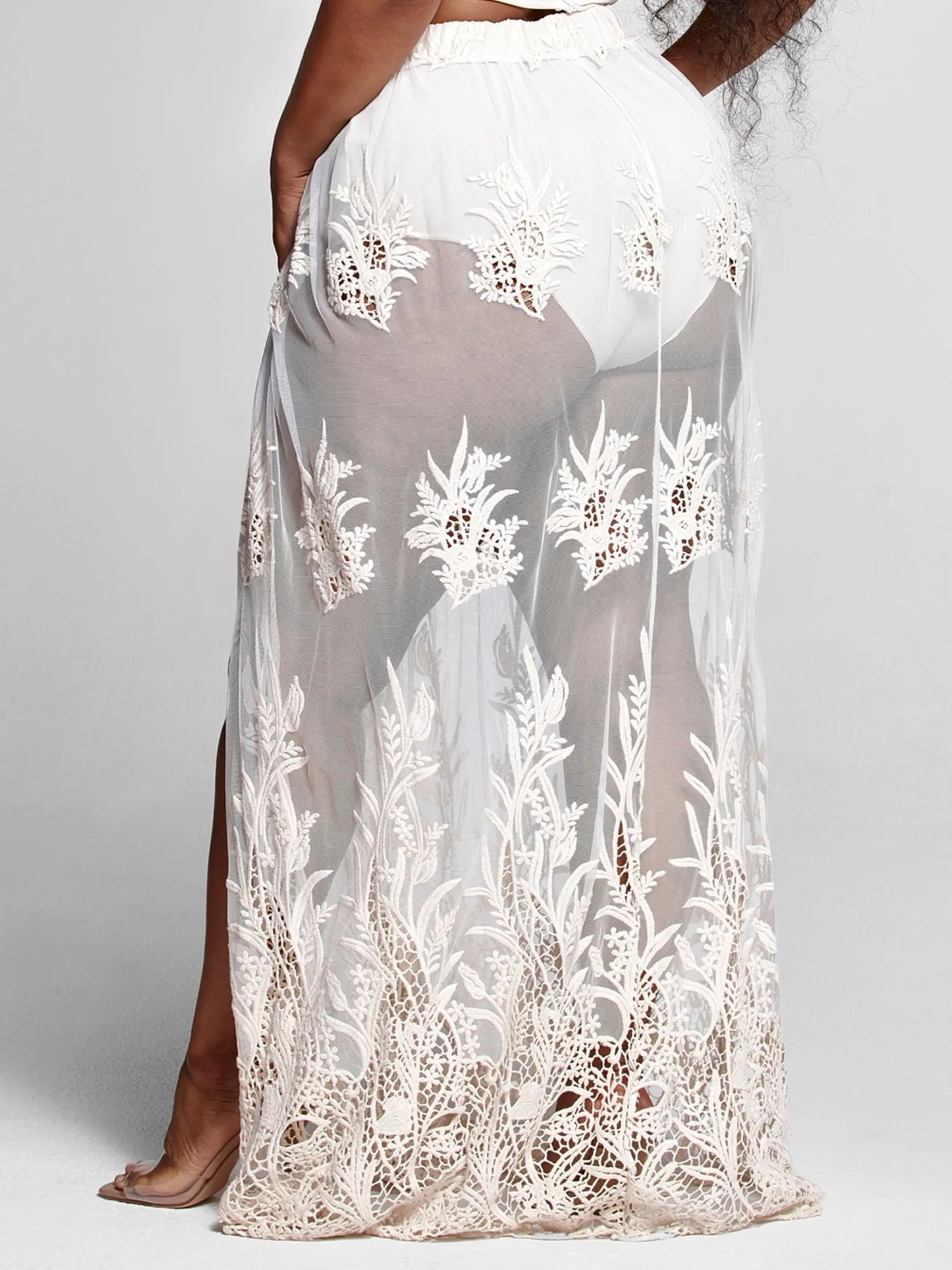 Xochitl Sheer Lace Maxi Skirt - SRV x FTF