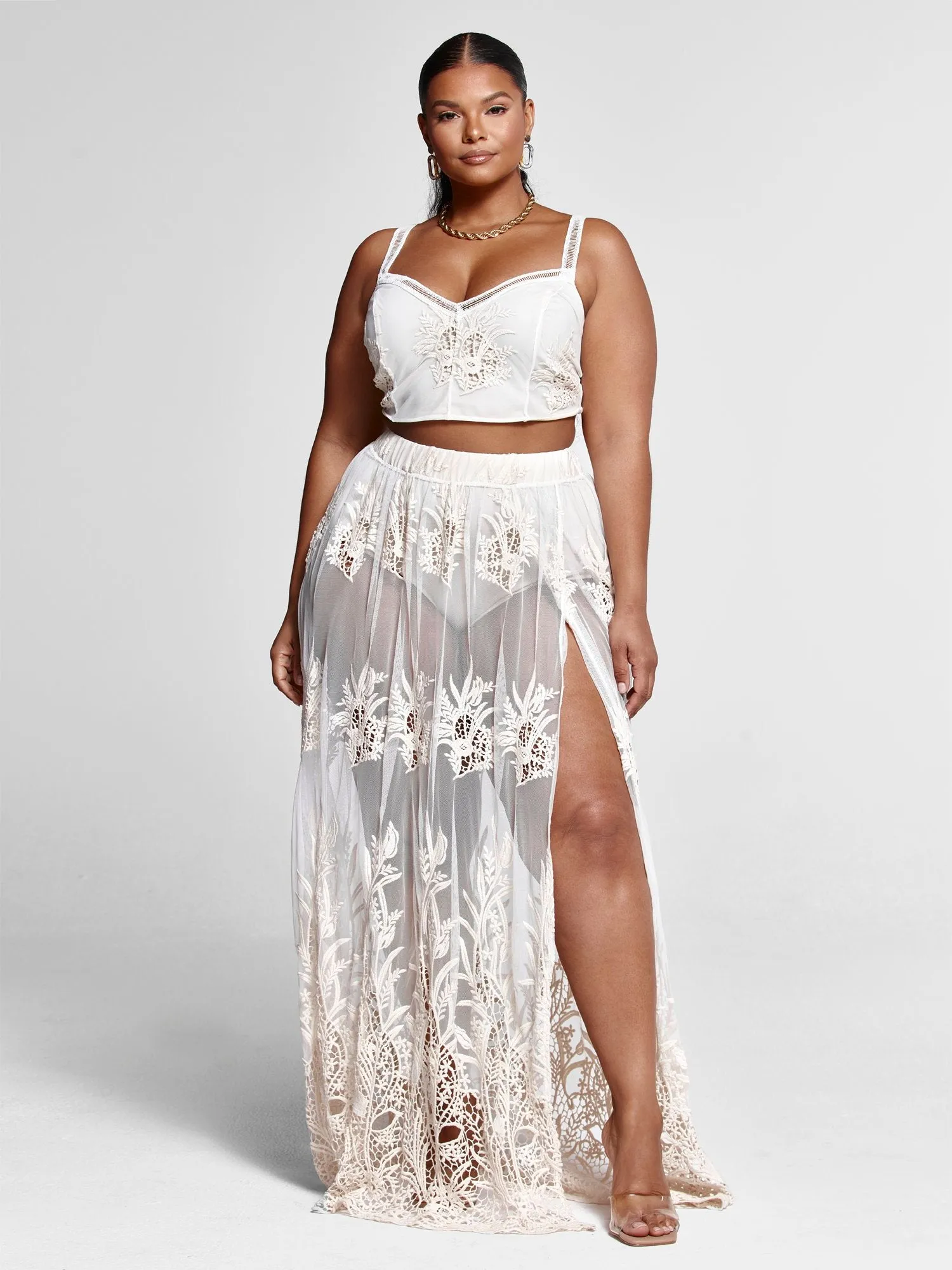 Xochitl Sheer Lace Maxi Skirt - SRV x FTF