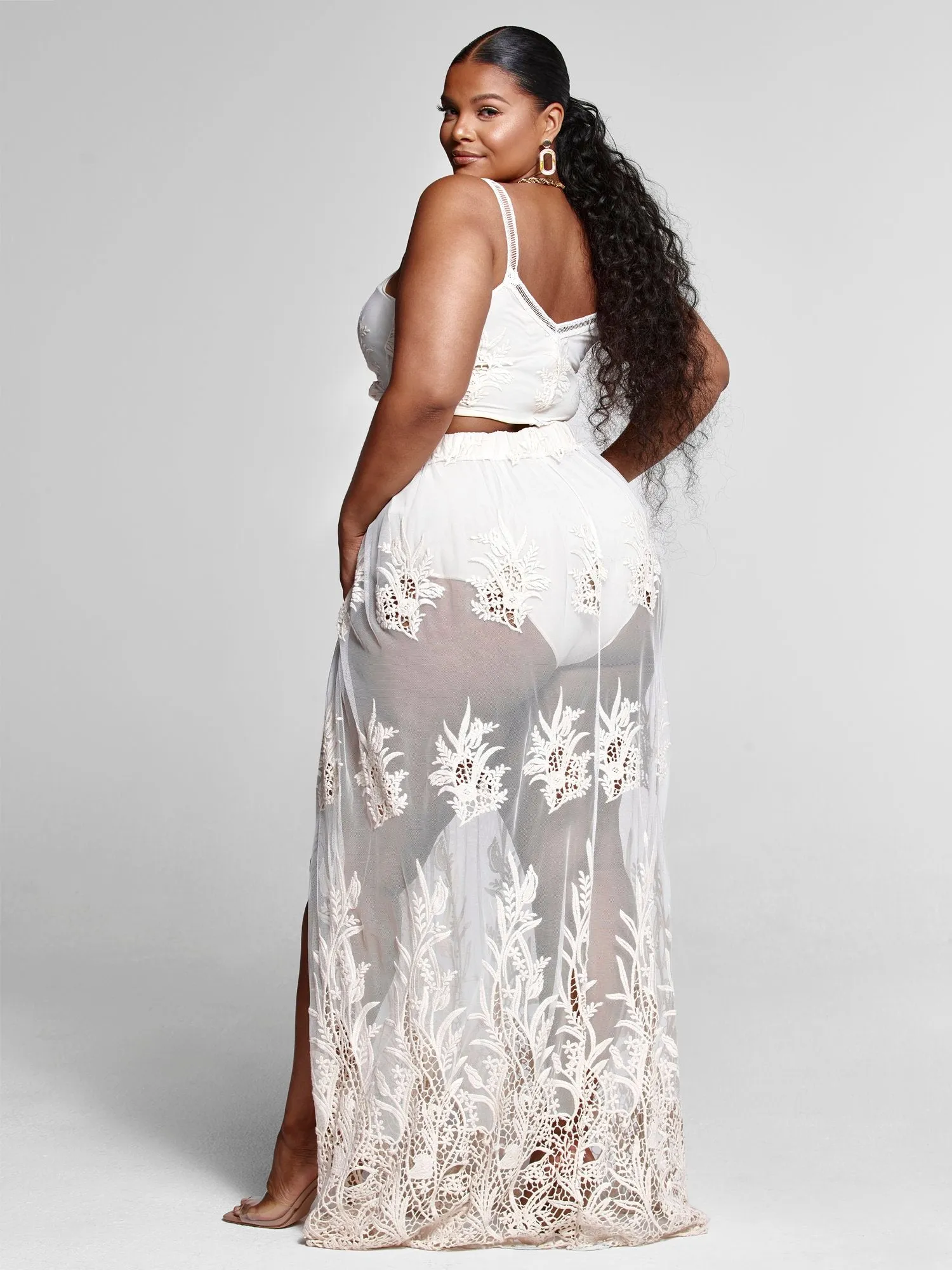 Xochitl Sheer Lace Maxi Skirt - SRV x FTF