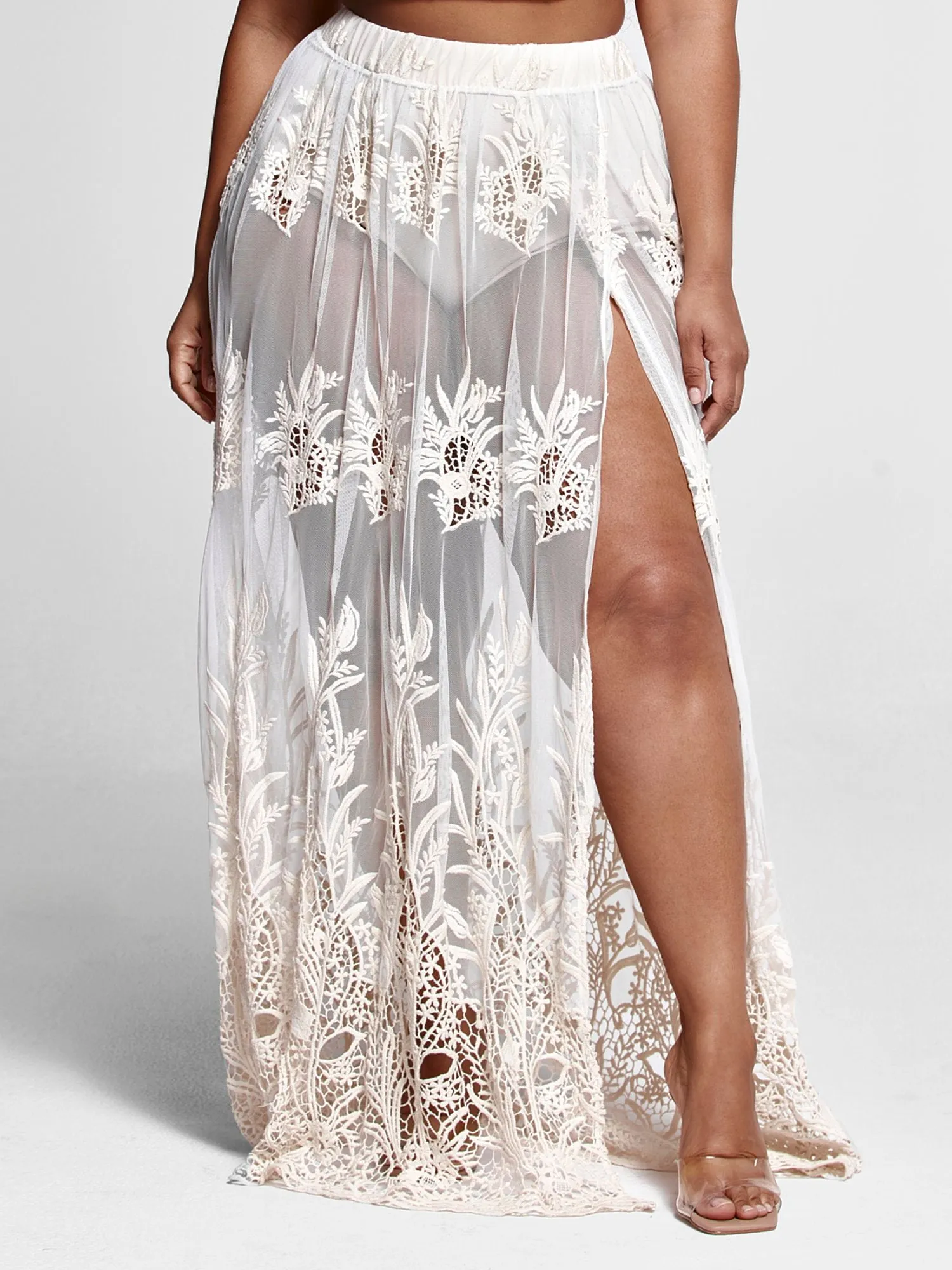 Xochitl Sheer Lace Maxi Skirt - SRV x FTF